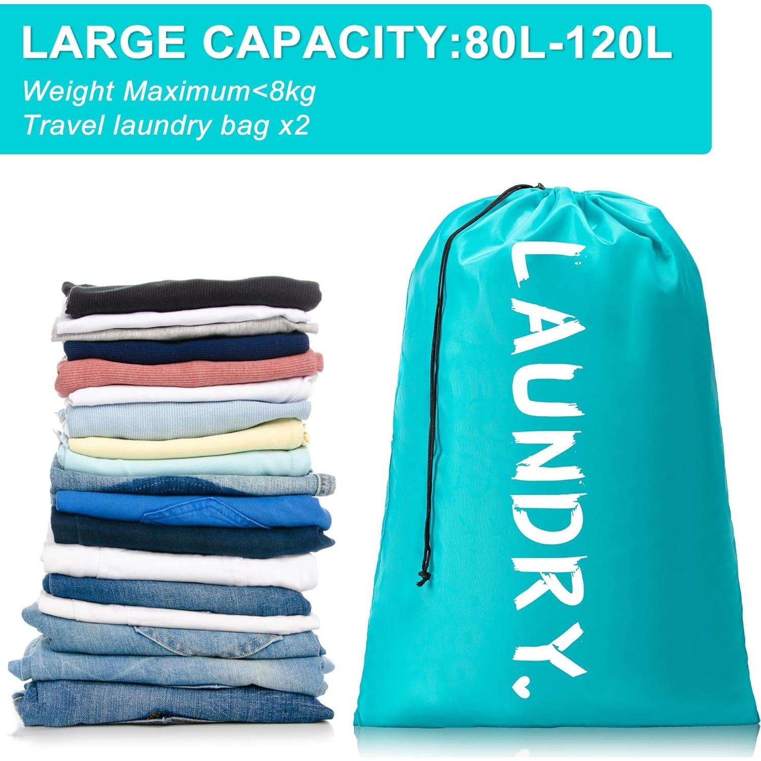 Bolsa de Lavandería de Viaje Aegero 61x91 cm - 2 Paquete