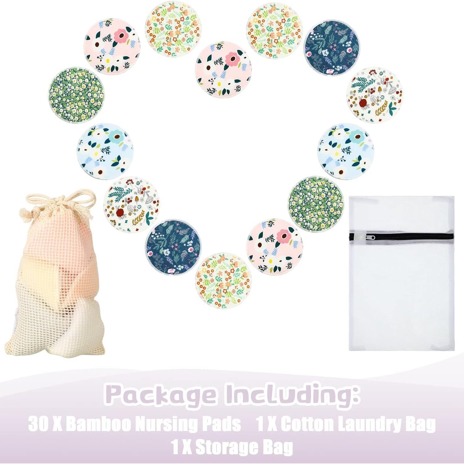 30 Almohadillas Reutilizables de Lactancia Sosation con Bolsas