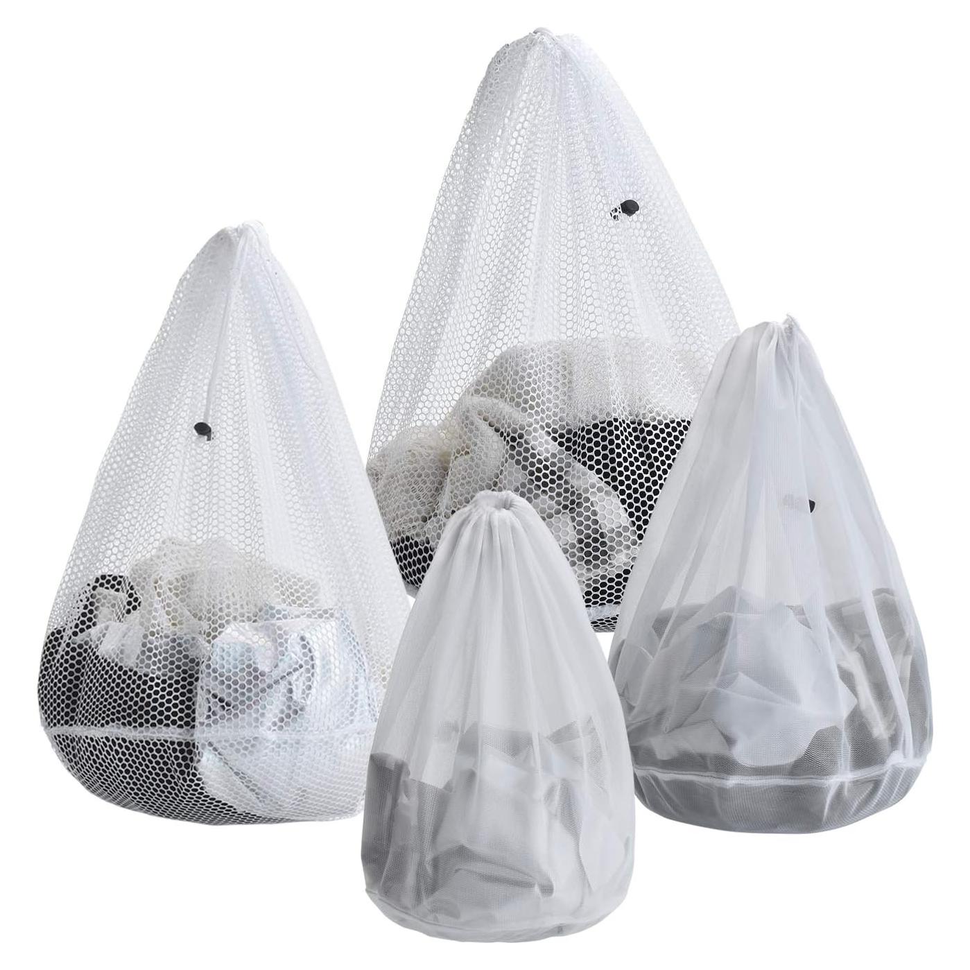 Bolsas de Lavandería ARZASGO, Paquete de 4, Duraderas, Blancas