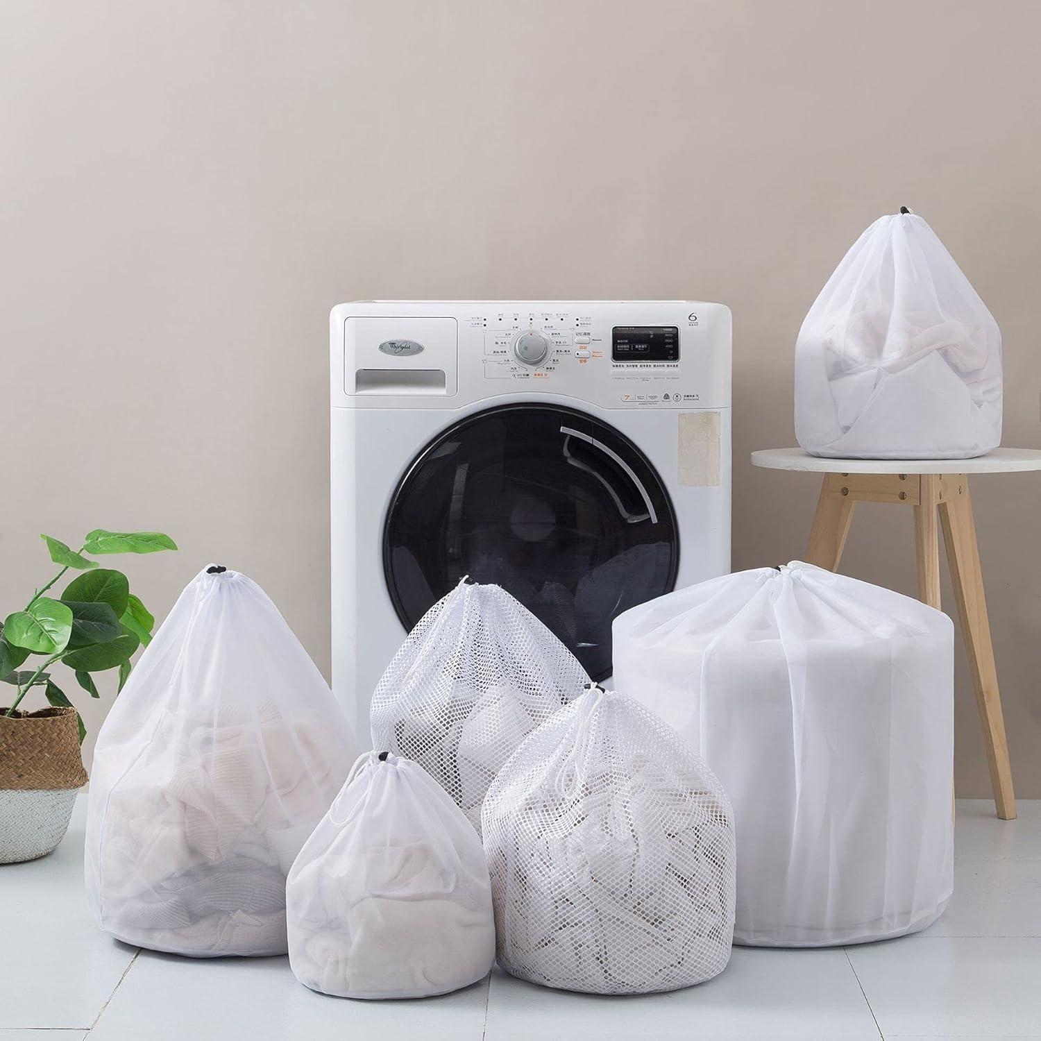 Bolsas de Lavandería ARZASGO, Paquete de 4, Duraderas, Blancas