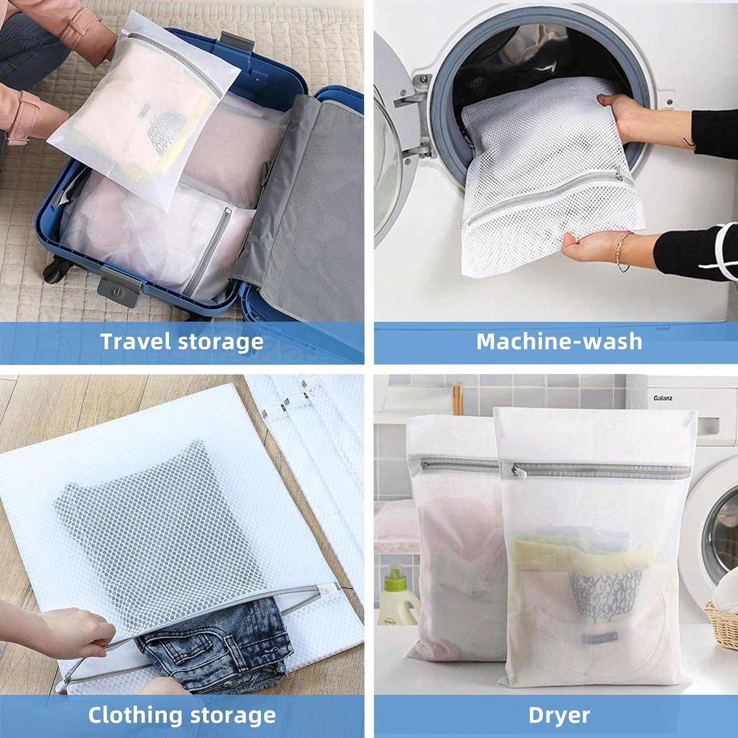 Bolsas de Lavandería DAIKOYE 4 Pcs Malla 30x40 cm para Delicados