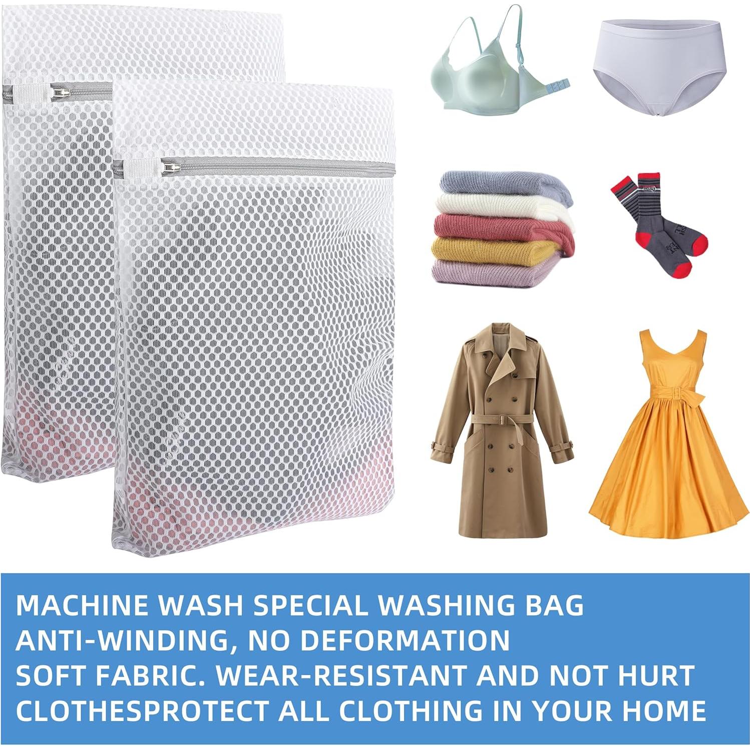 Bolsas de Lavandería DAIKOYE 4 Pcs Malla 30x40 cm para Delicados