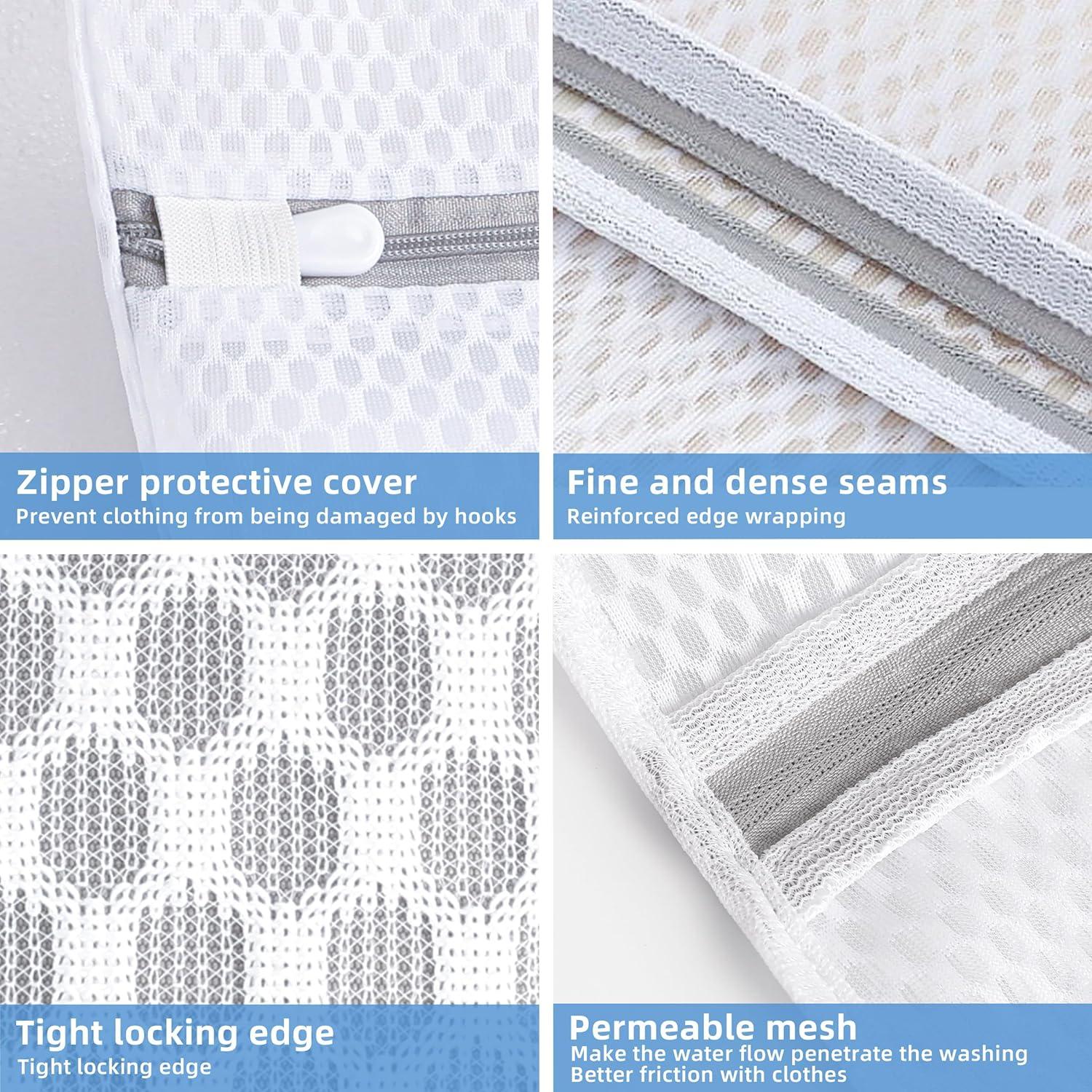 Bolsas de Lavandería DAIKOYE 4 Pcs Malla 30x40 cm para Delicados