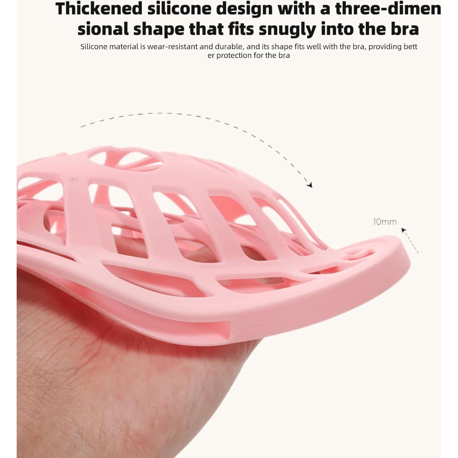 Bolsa de Lavado de Sujetadores de Silicona Genérico 2 Pcs Rosa