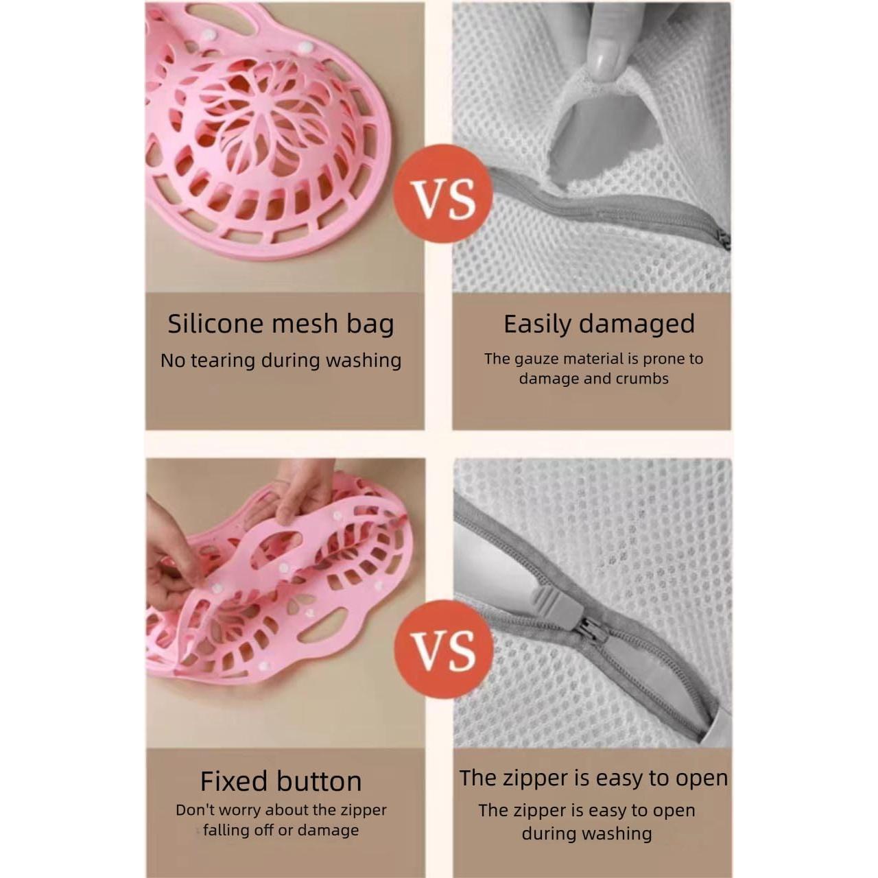 Bolsa de Lavado de Sujetadores de Silicona Genérico 2 Pcs Rosa