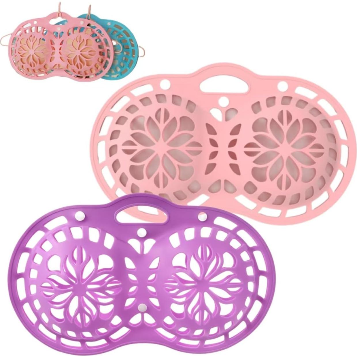 Bolsa de Lavado de Sujetadores de Silicona Genérico 2 Pcs Rosa