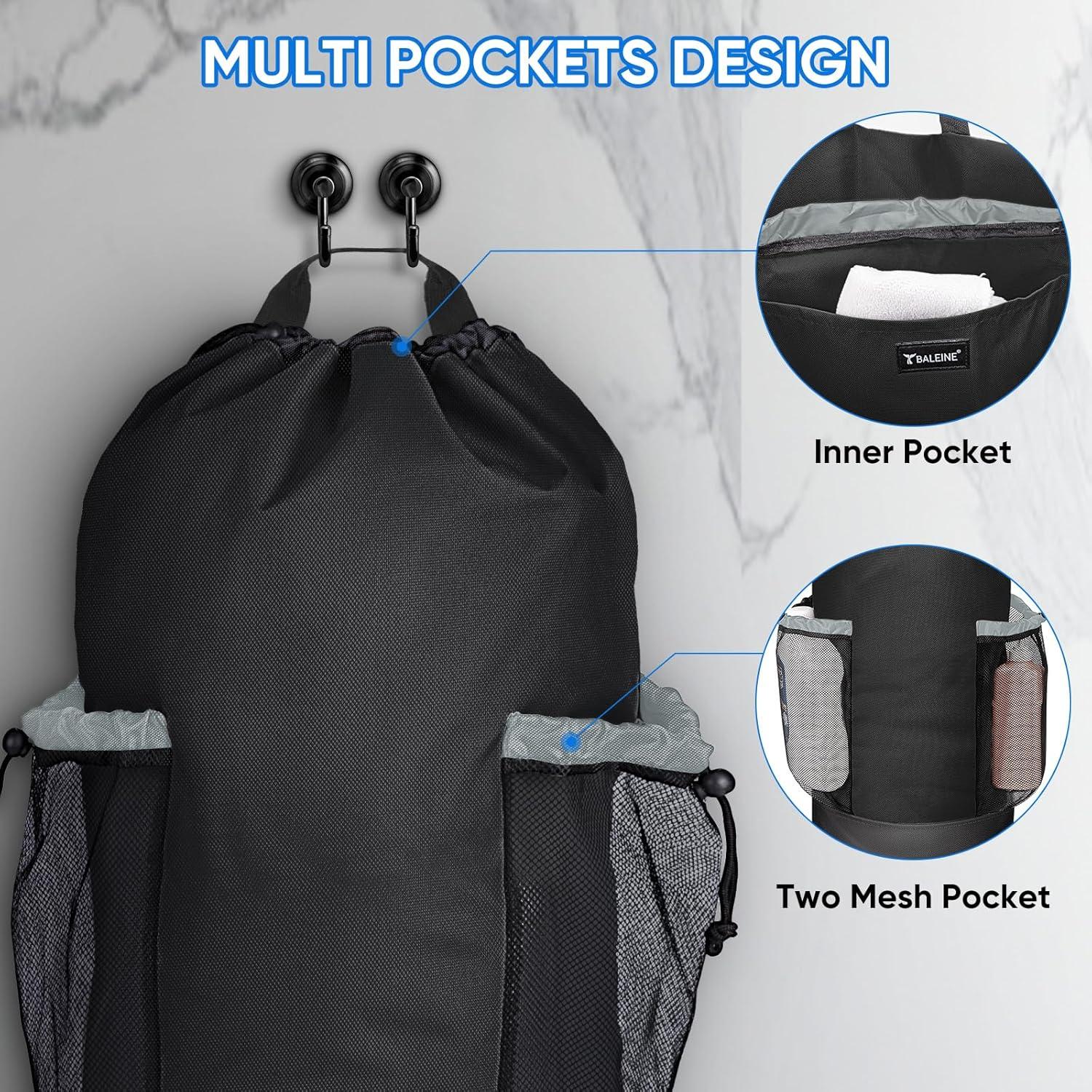 Bolsa de Lavandería Mochila BALEINE 120L Oxford Negra