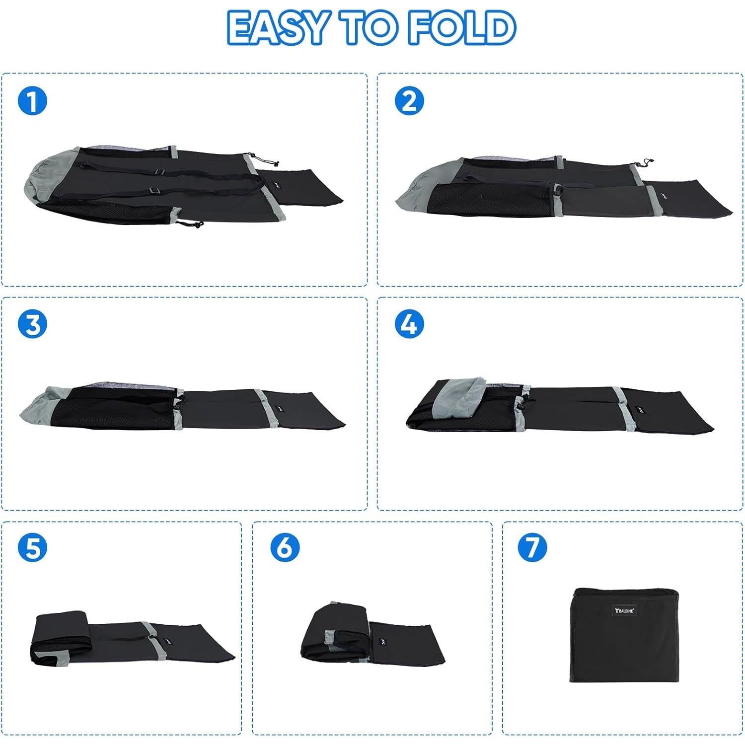 Bolsa de Lavandería Mochila BALEINE 120L Oxford Negra