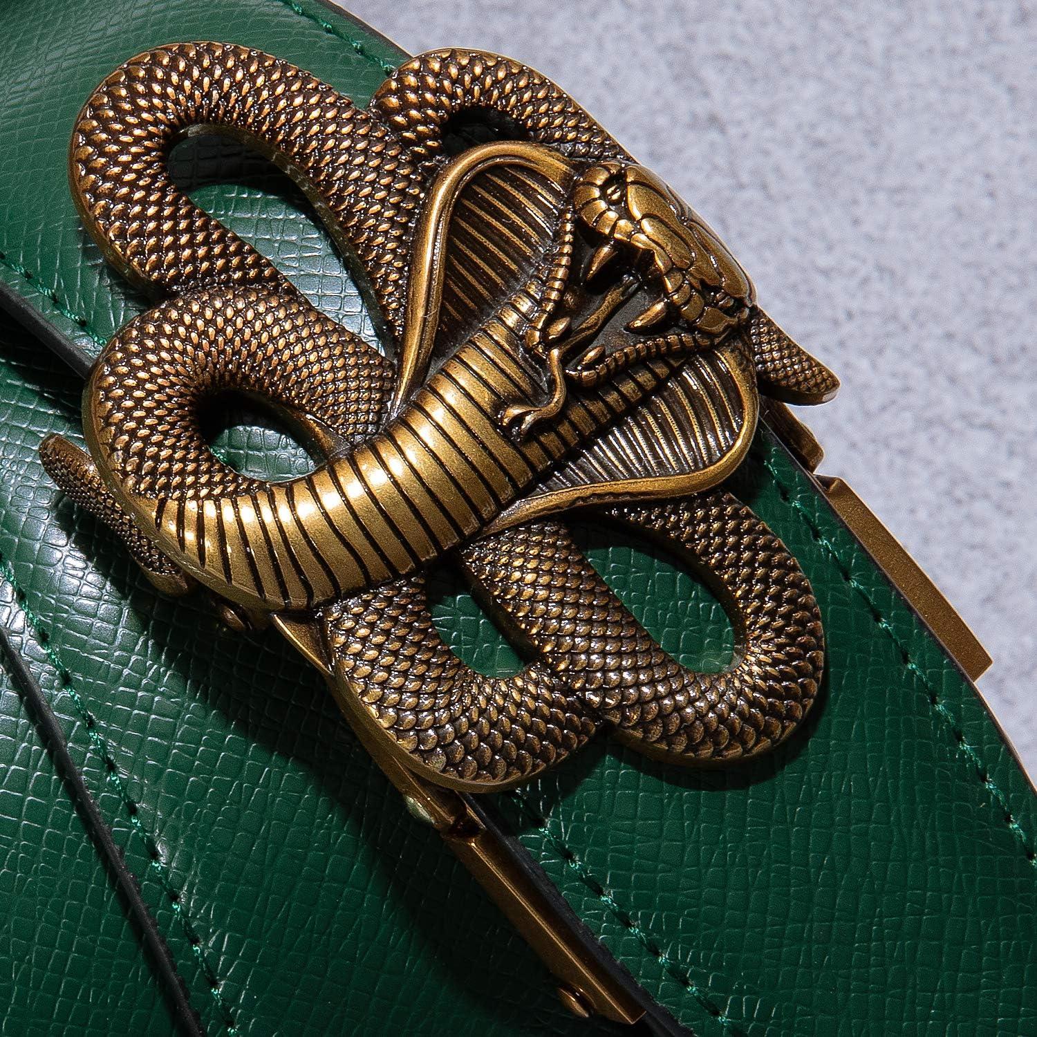 Cinturón de Ratchet Barry.Wang Cuero Genuino 2.86cm Ajustable