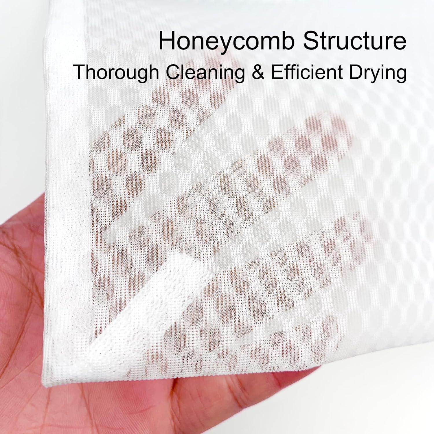 3 Bolsas de Lavandería de Malla Qgond XL 30x40 cm Resistentes