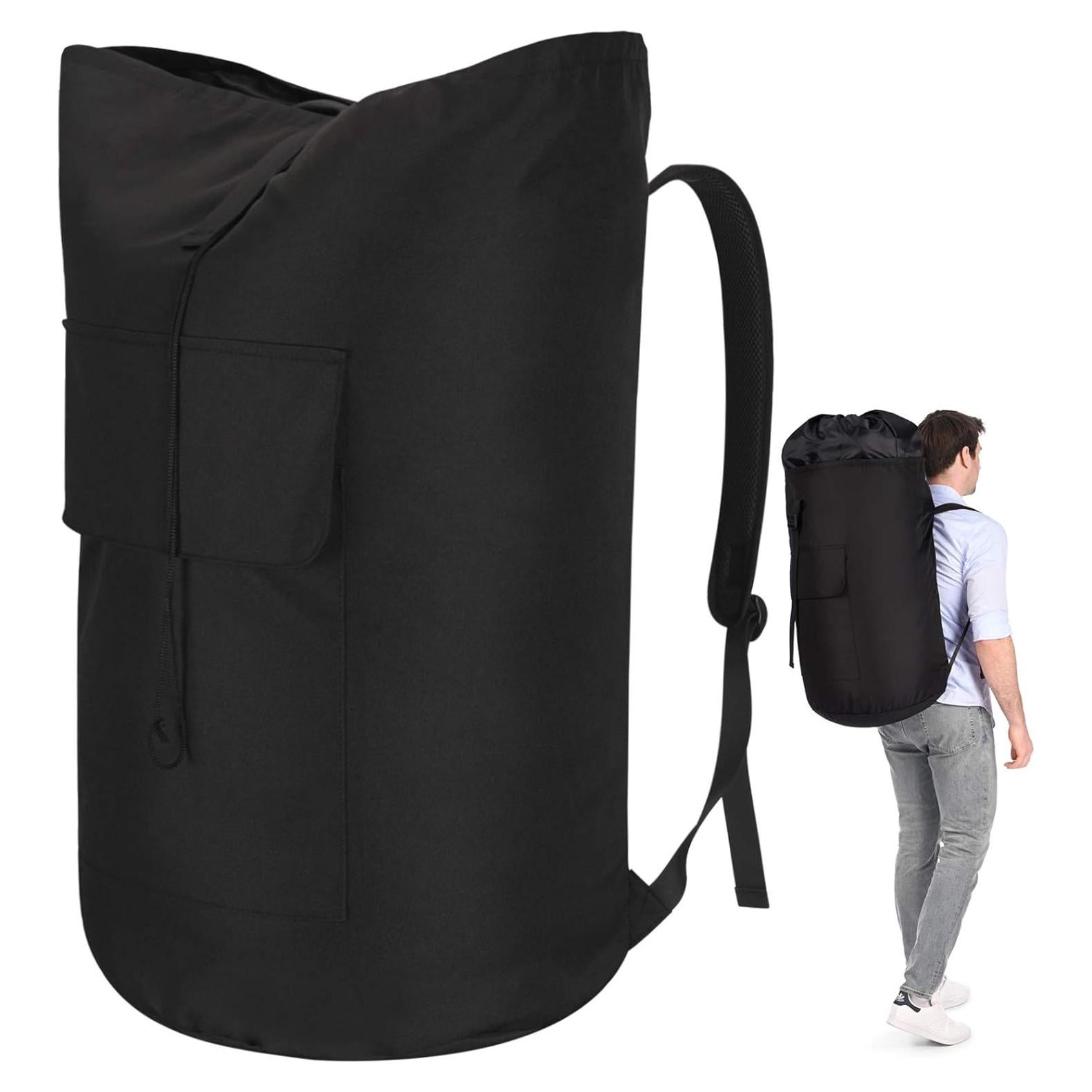 Bolsa de lavandería tipo mochila zhido 115L negra resistente