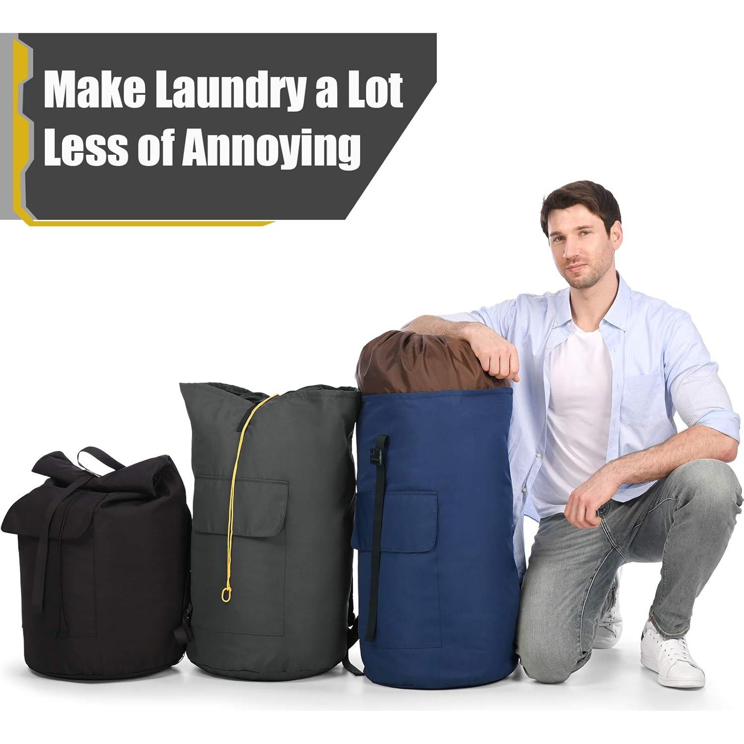 Bolsa de lavandería tipo mochila zhido 115L negra resistente