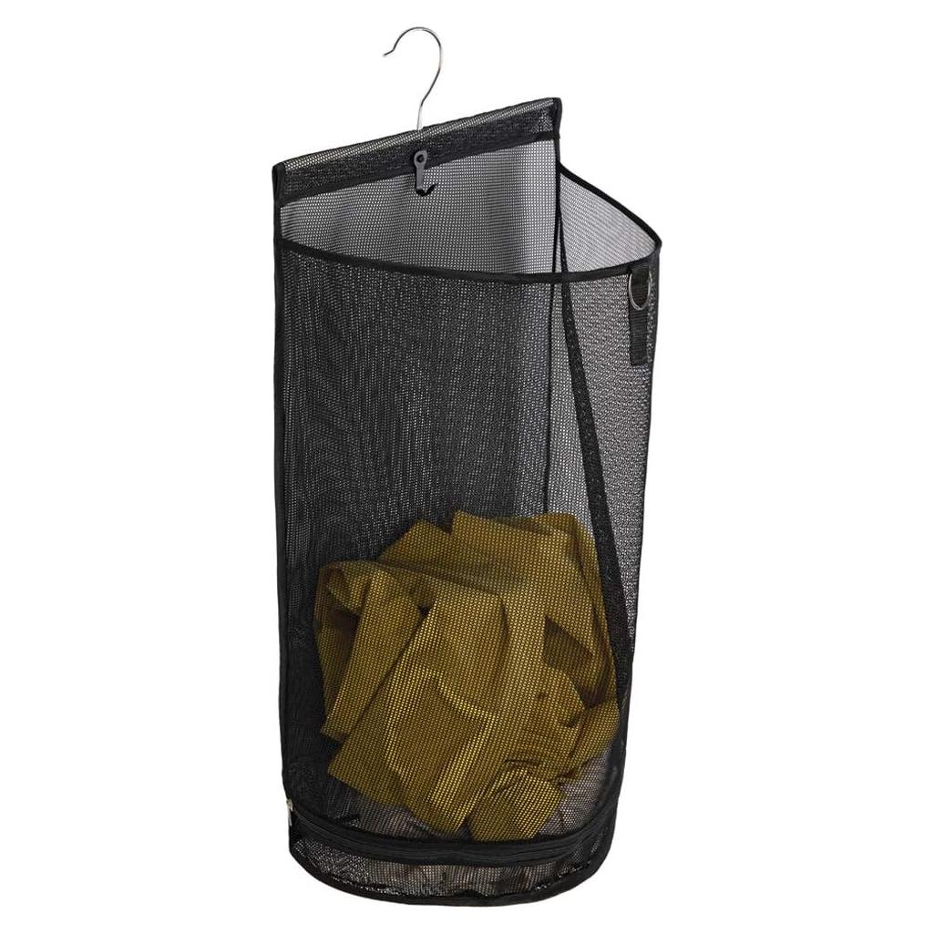 Bolsa de Malla Colgante ALYER 48L con Cremallera - Negro