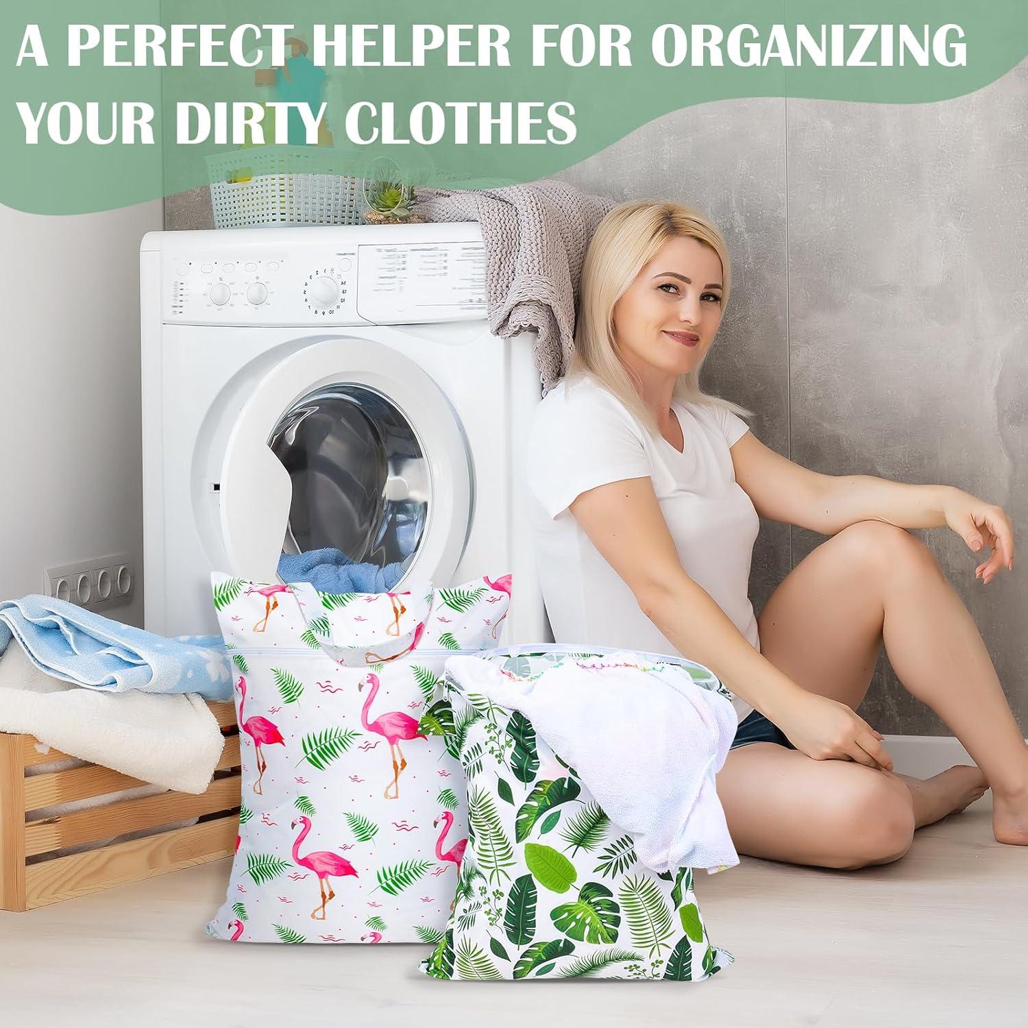 Bolsa de Lavandería Grande Nidoul Impermeable 2 Pcs 58x45 cm