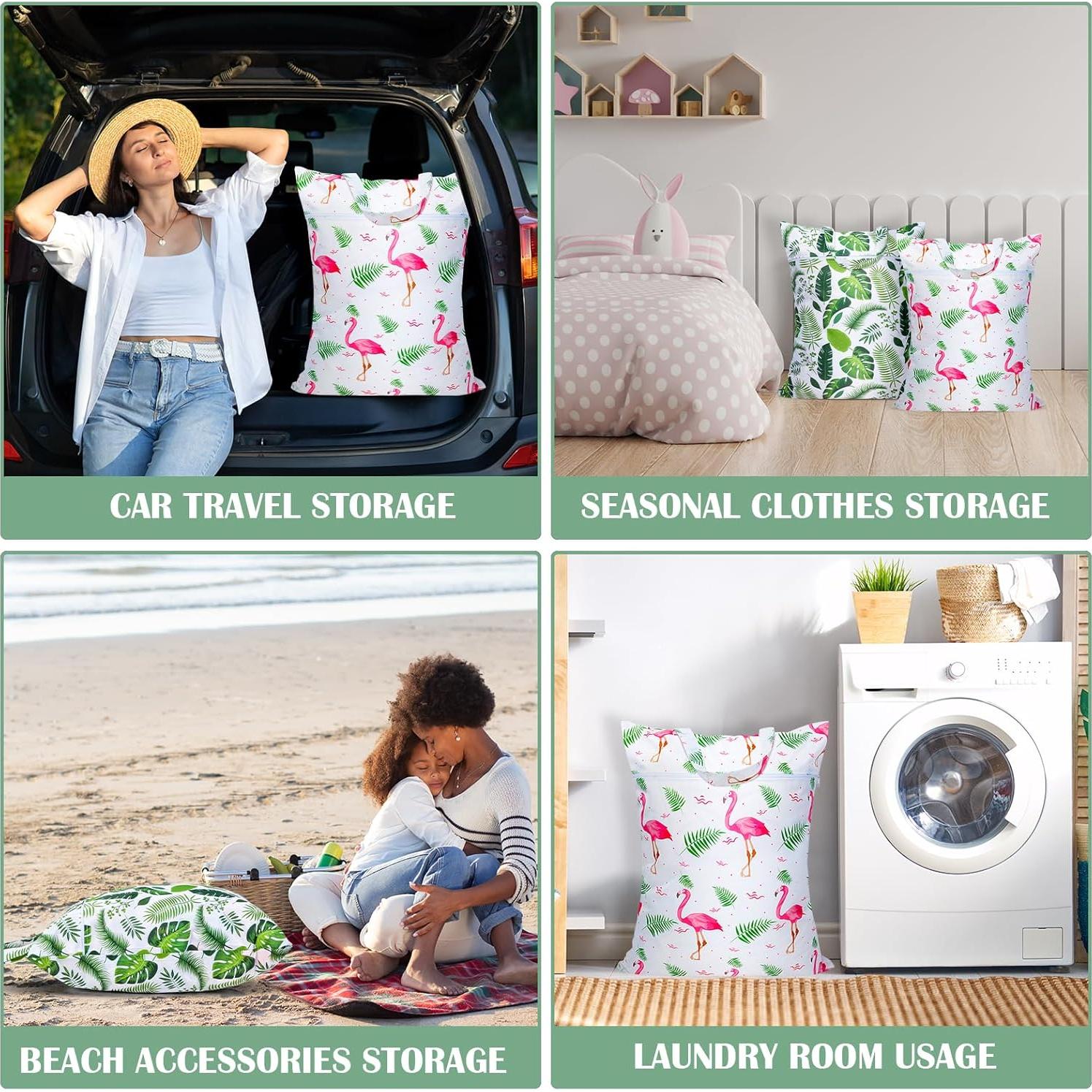 Bolsa de Lavandería Grande Nidoul Impermeable 2 Pcs 58x45 cm