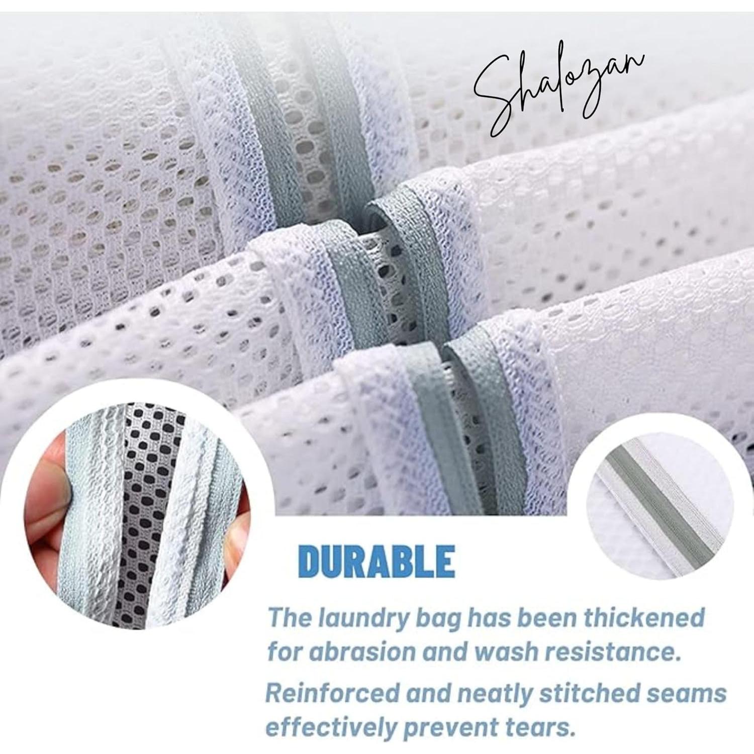 4 Bolsas de Lavandería Malla Gruesa Shalozan 40x50 cm