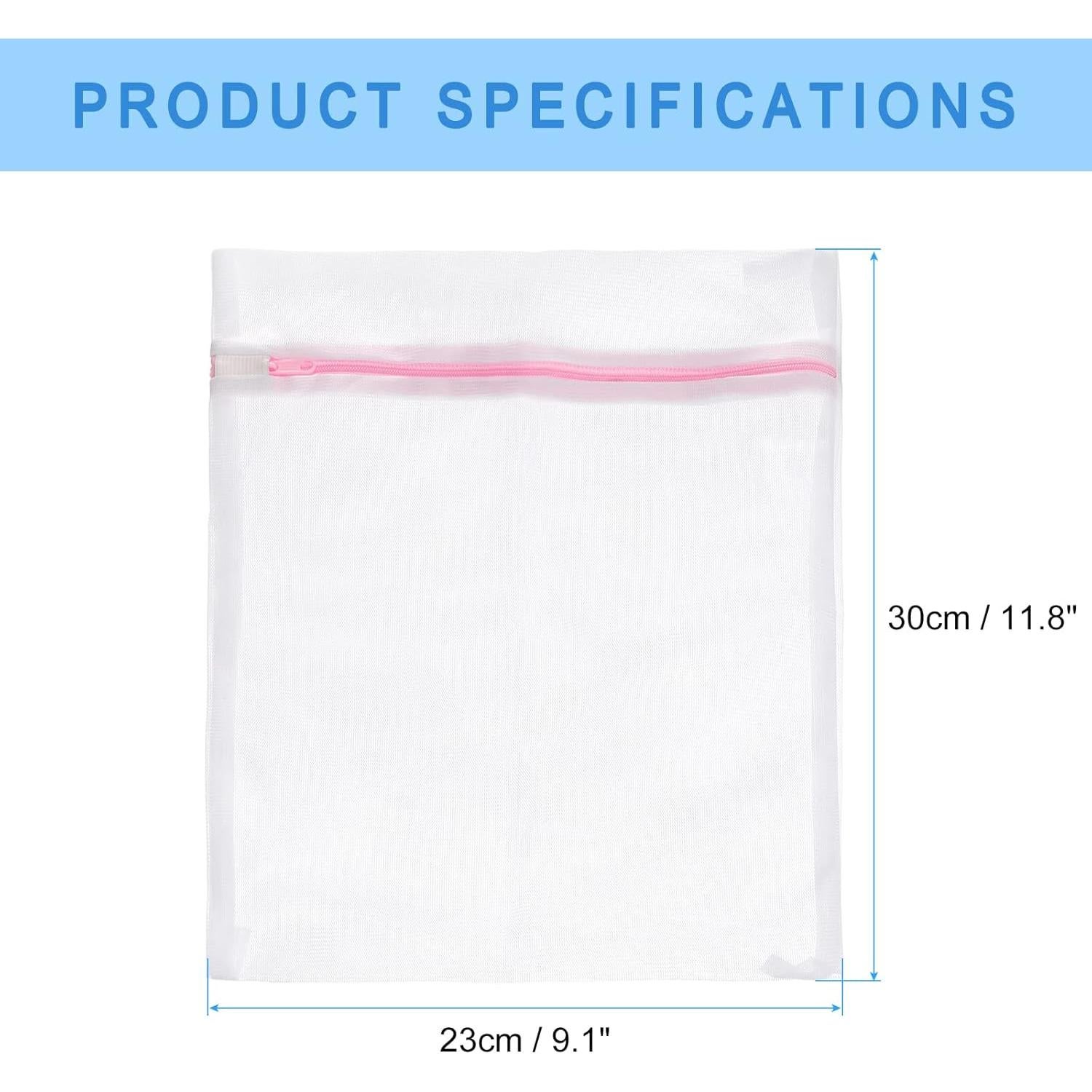 Bolsas de Lavandería de Malla uxcell 5Pcs 23x30cm Rosa