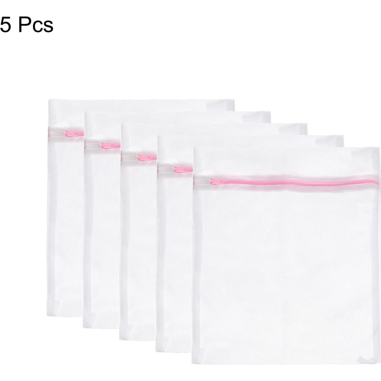 Bolsas de Lavandería de Malla uxcell 5Pcs 23x30cm Rosa