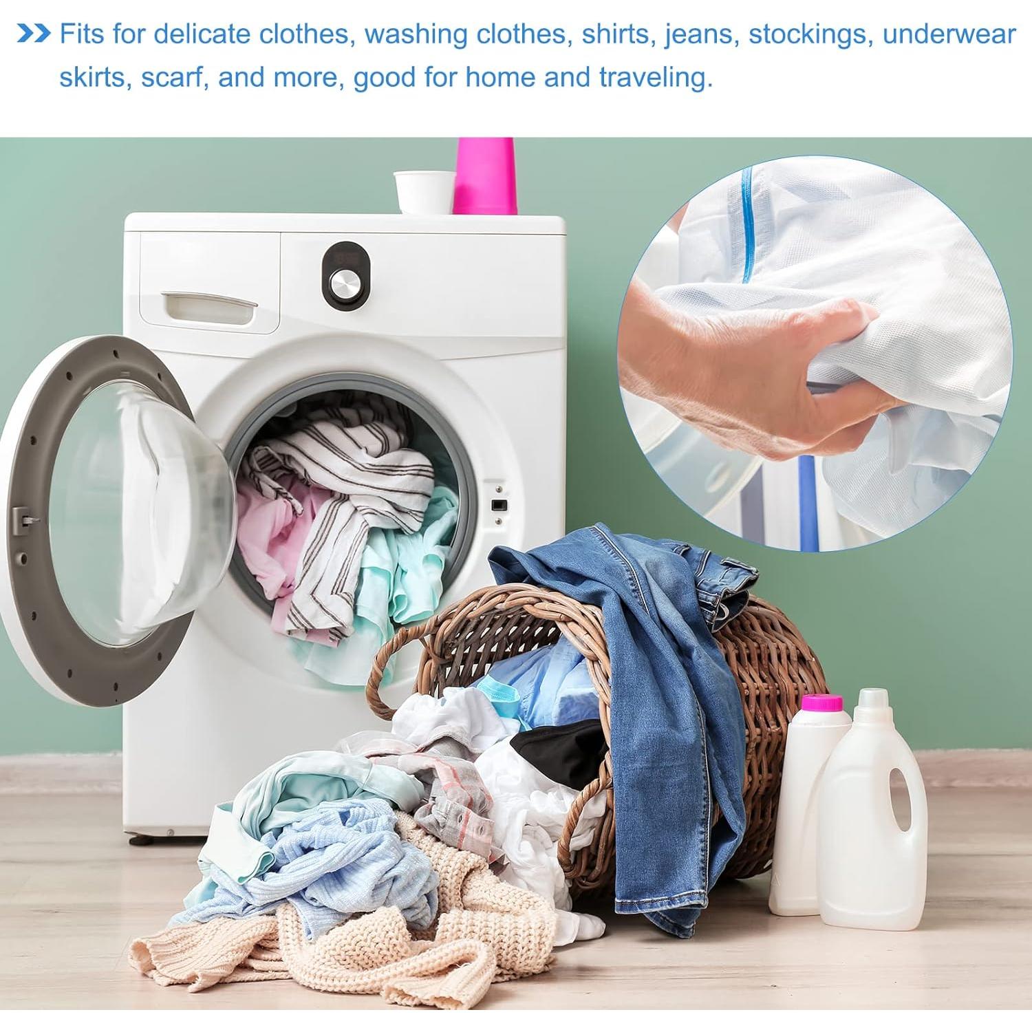 Bolsas de Lavandería de Malla uxcell 5Pcs 23x30cm Rosa