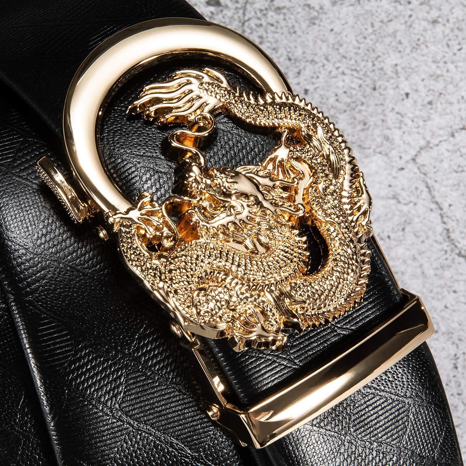 Cinturón de Ratchet Barry.Wang Cuero Genuino 2.86cm Ajustable