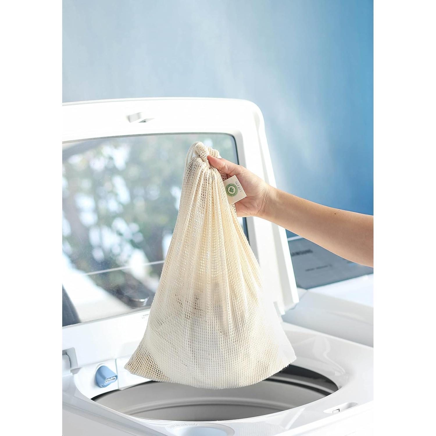 Bolsas de Malla de Algodón Orgánico - Juego de 3 Extra Grandes