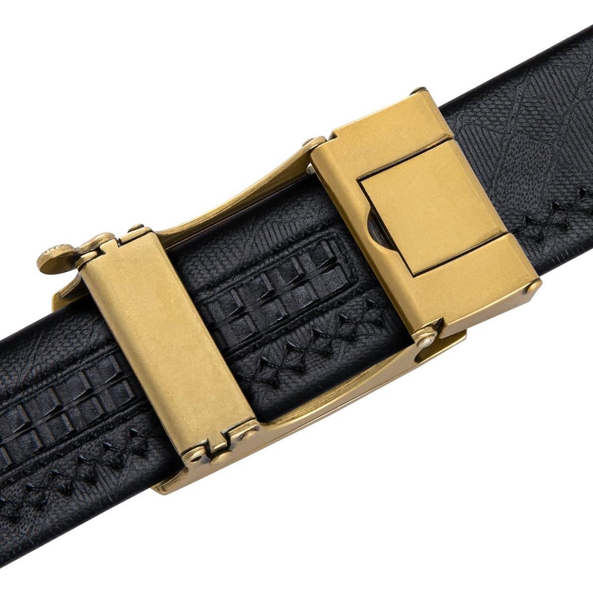 Cinturón de Ratchet Barry.Wang Cuero Genuino 2.86 cm Ajustable