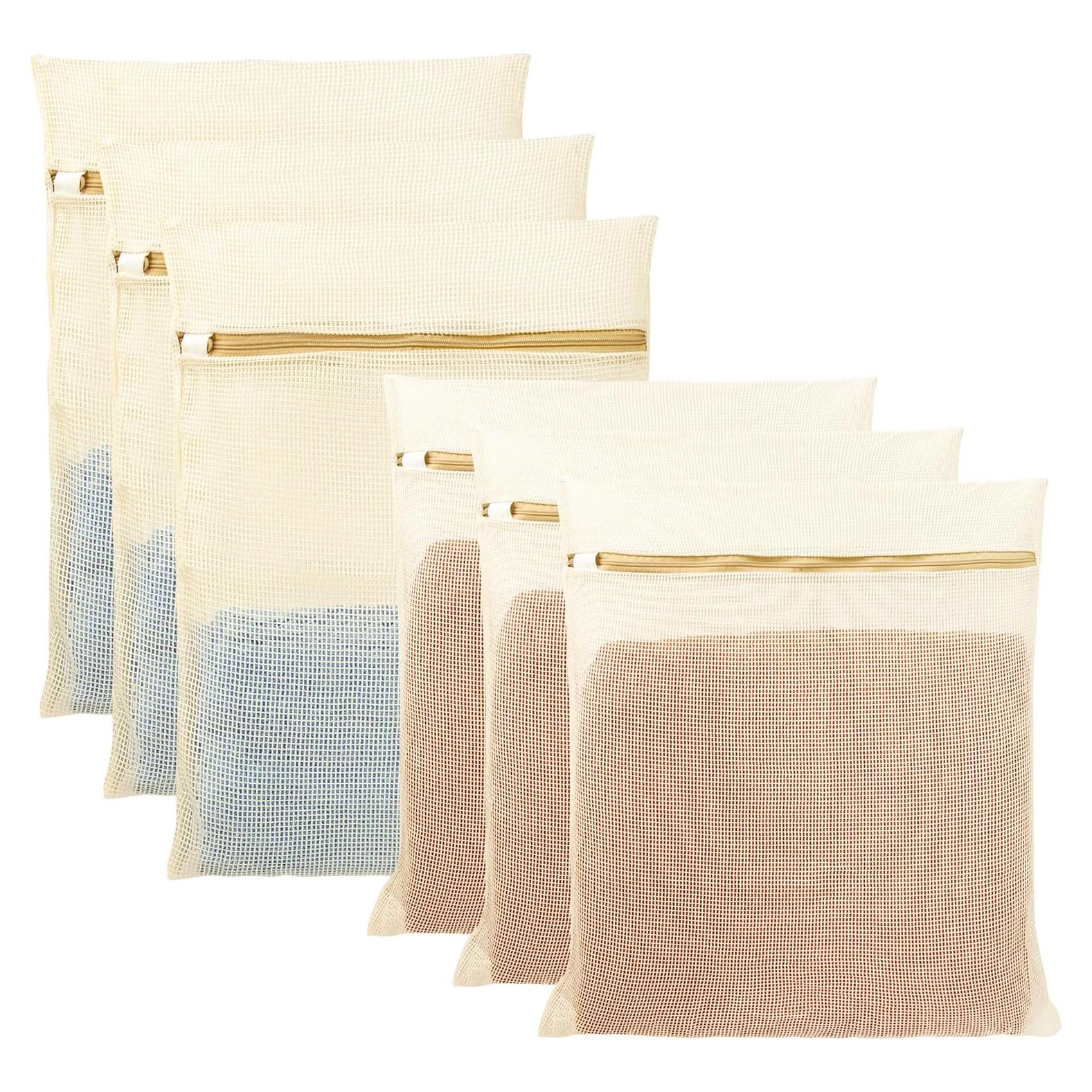 Bolsas de Lavandería de Malla Meeall 6 Pcs Algodón Orgánico