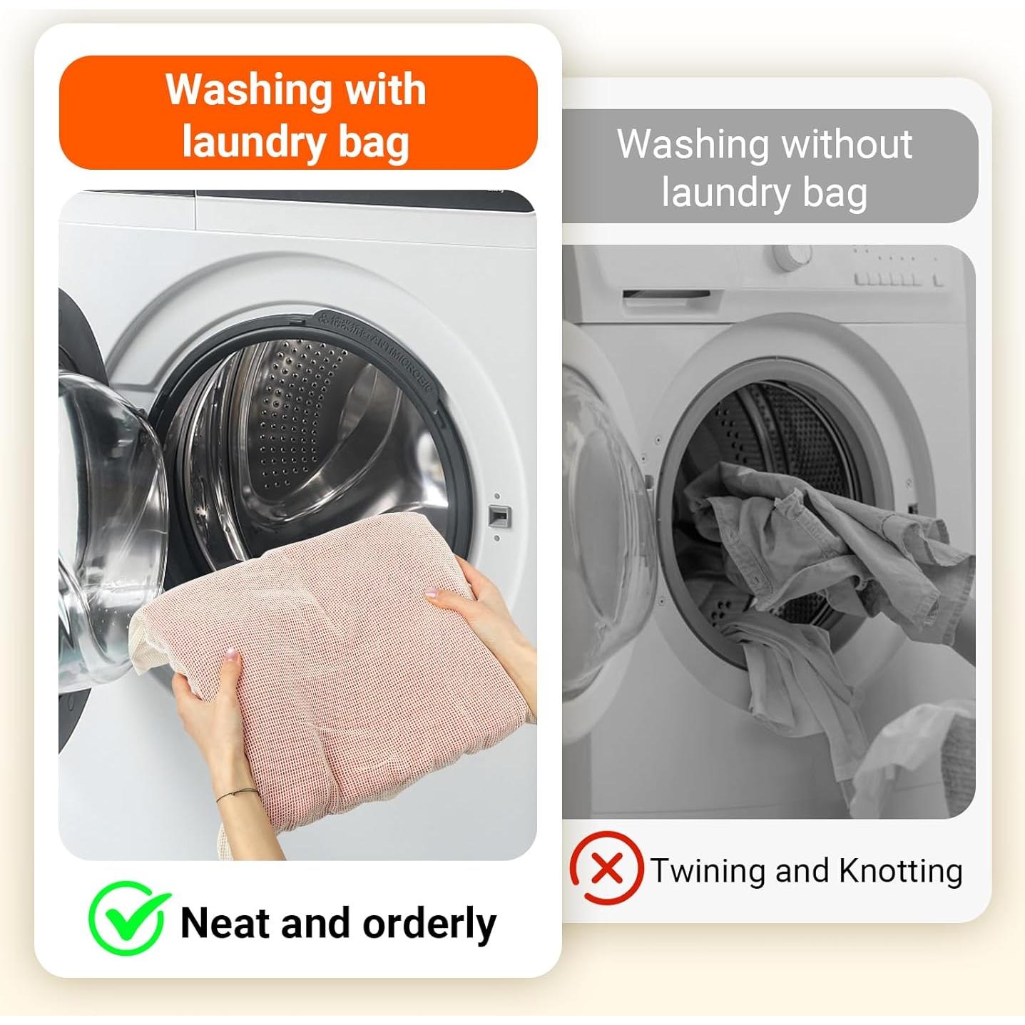 Bolsas de Lavandería de Malla Meeall 6 Pcs Algodón Orgánico