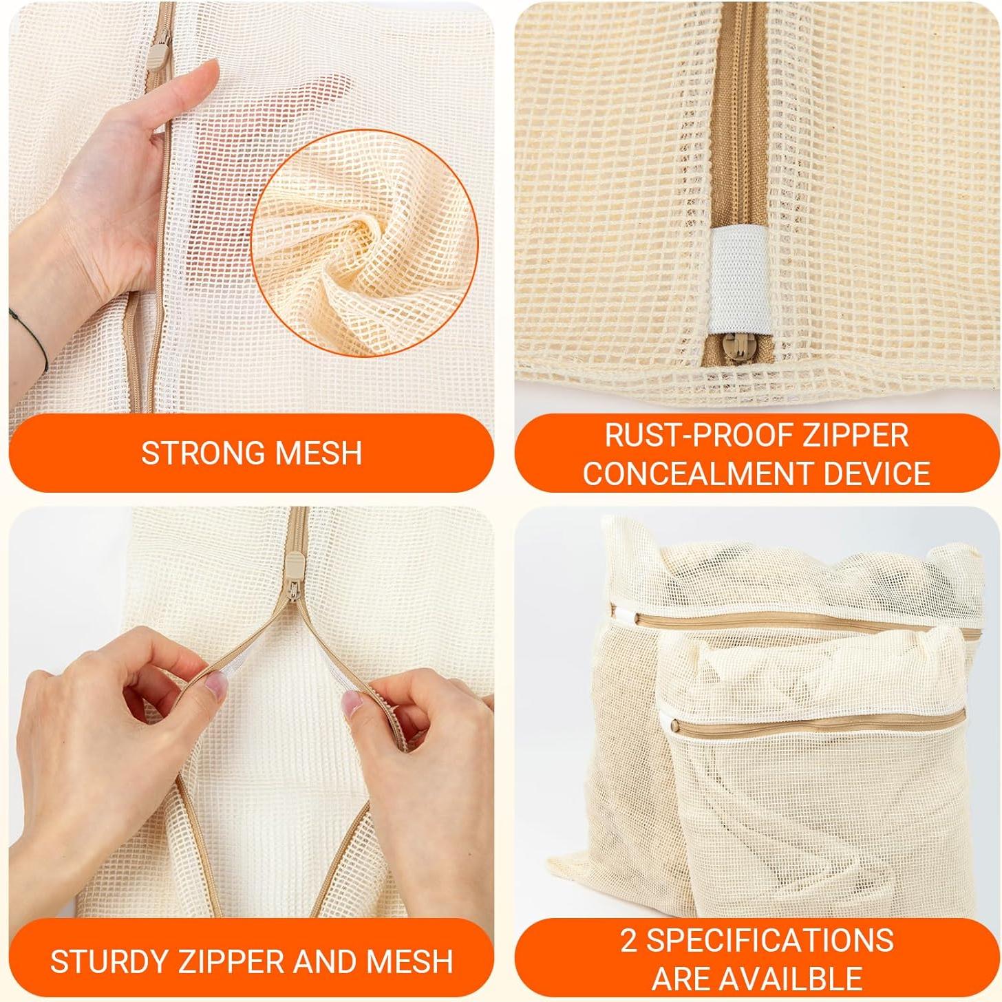 Bolsas de Lavandería de Malla Meeall 6 Pcs Algodón Orgánico