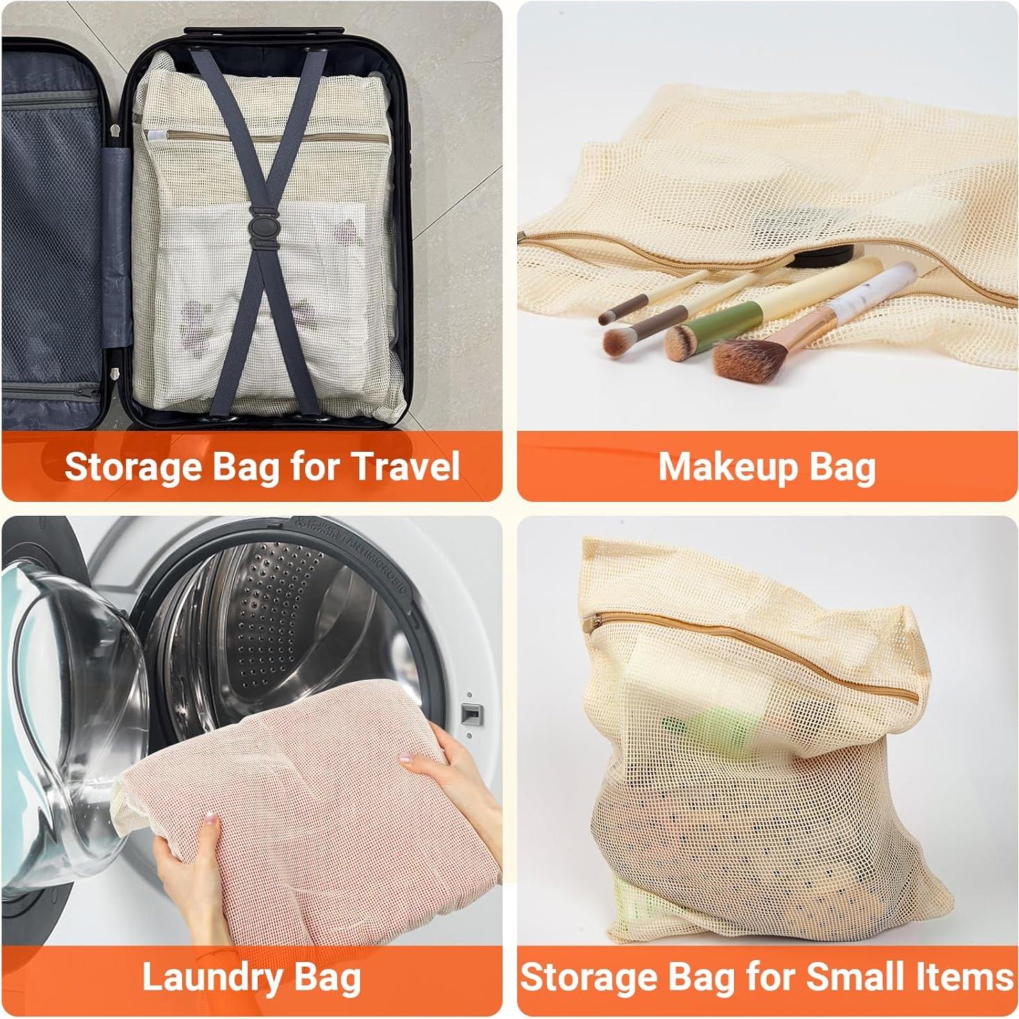 Bolsas de Lavandería de Malla Meeall 6 Pcs Algodón Orgánico