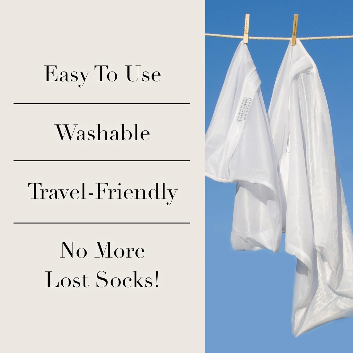 Juego de 2 Bolsas de Lavandería de Malla The Laundress