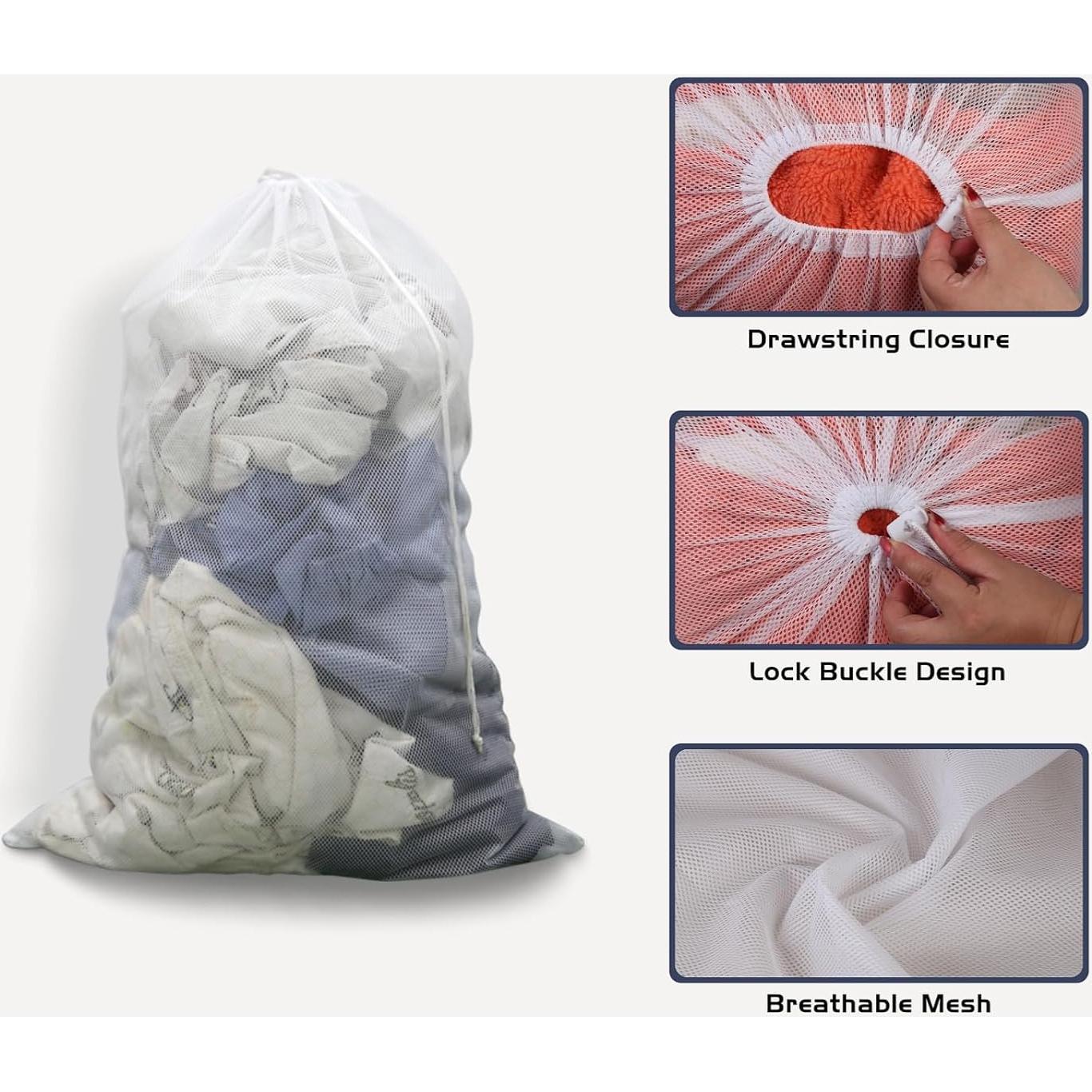 Bolsas de Lavandería de Malla Grande Ouvlaiz 61x91 cm - 2 Piezas