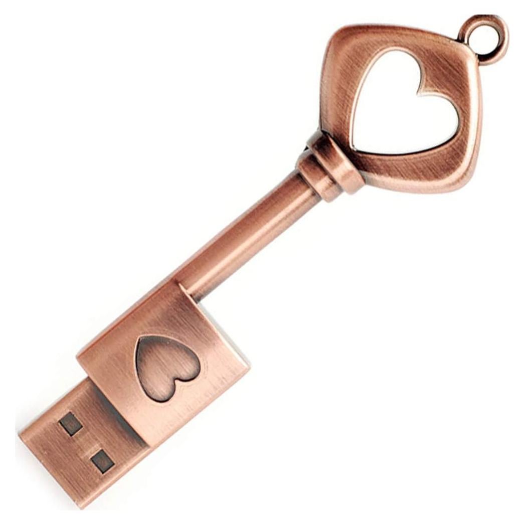 Unidad Flash USB 2.0 32GB BorlterClamp Corazón Metal