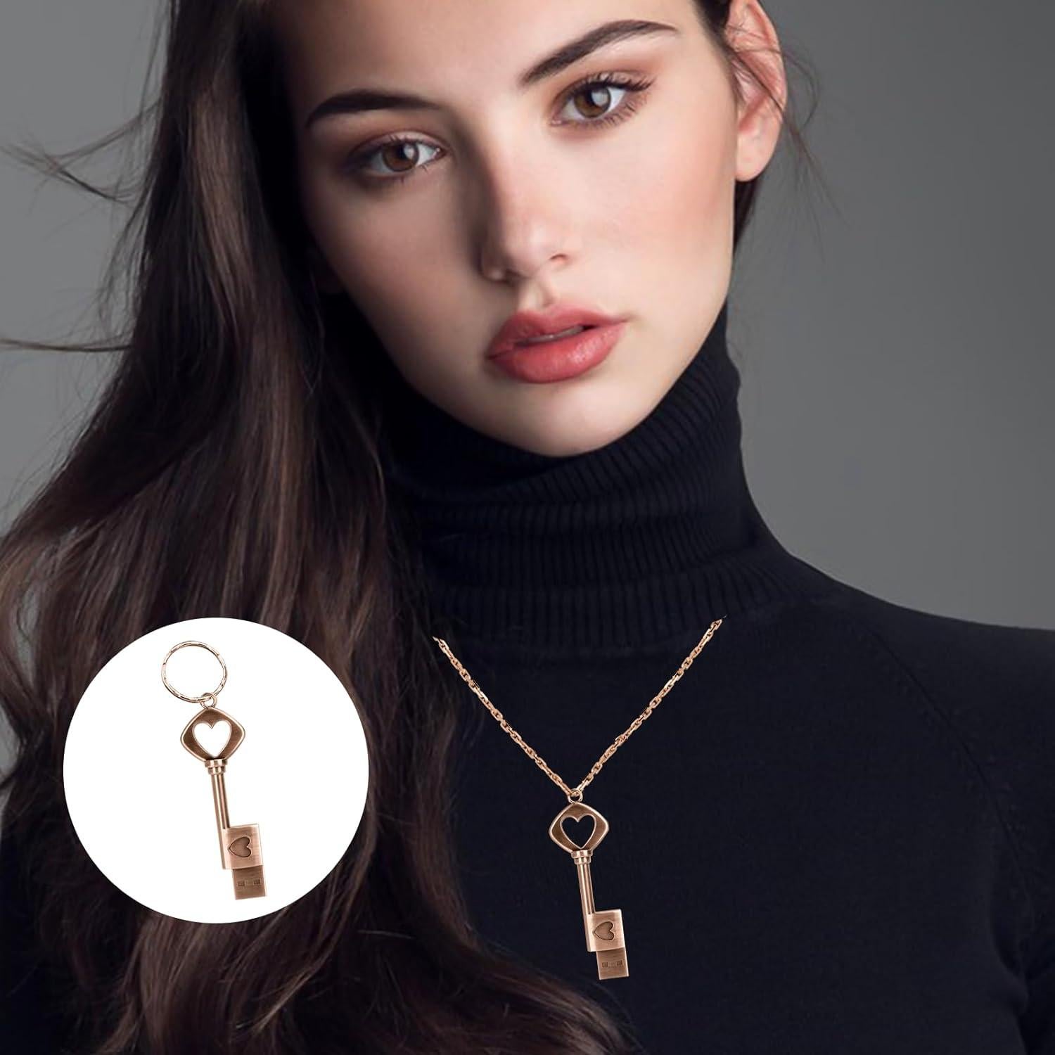 Unidad Flash USB 2.0 32GB BorlterClamp Corazón Metal