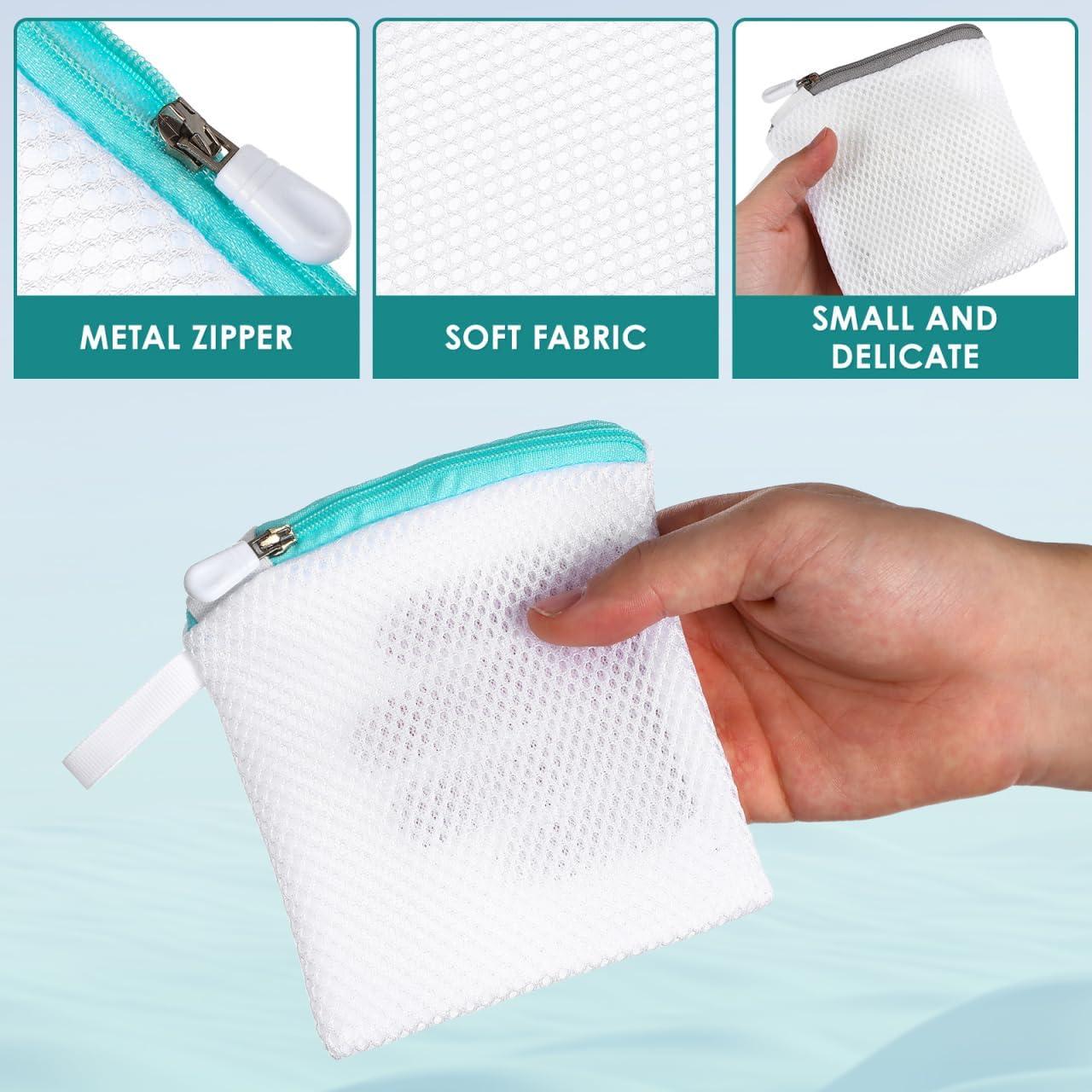 6 Bolsas de Lavandería AOKWAWALIY con Cremallera 12x12cm