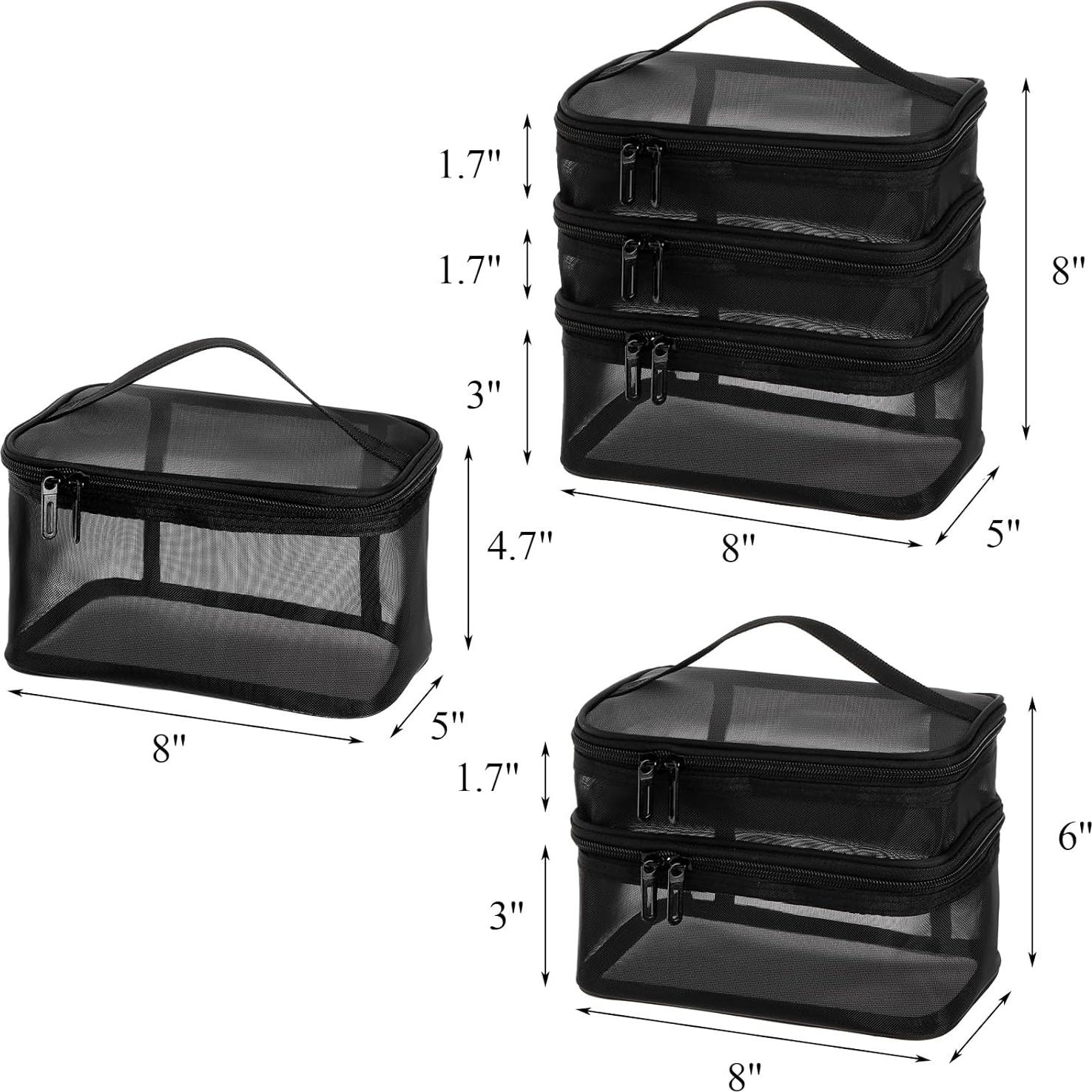 Juego de 3 Bolsas de Malla Tosnail con Cremallera y Asa