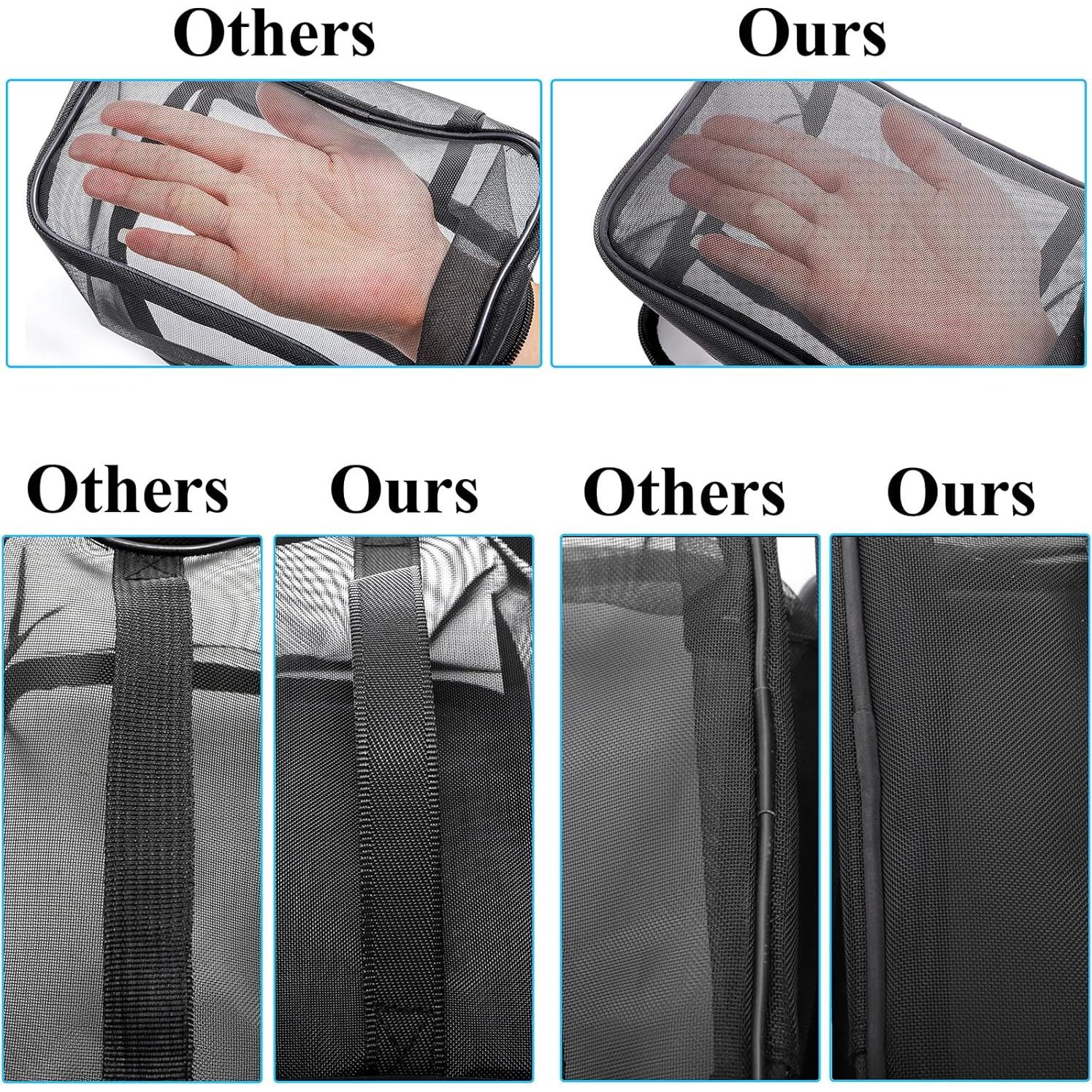 Juego de 3 Bolsas de Malla Tosnail con Cremallera y Asa