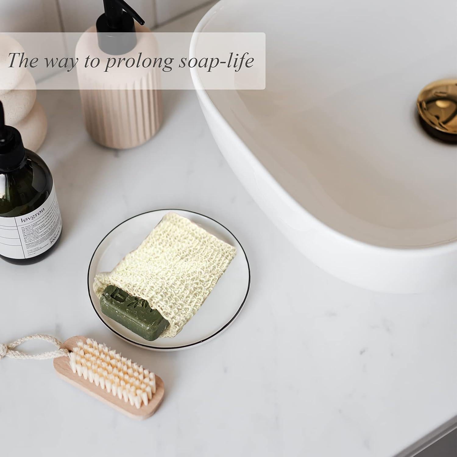 Bolsa de Jabón de Sisal Natural ZEPELOFFY - 5 Paquetes