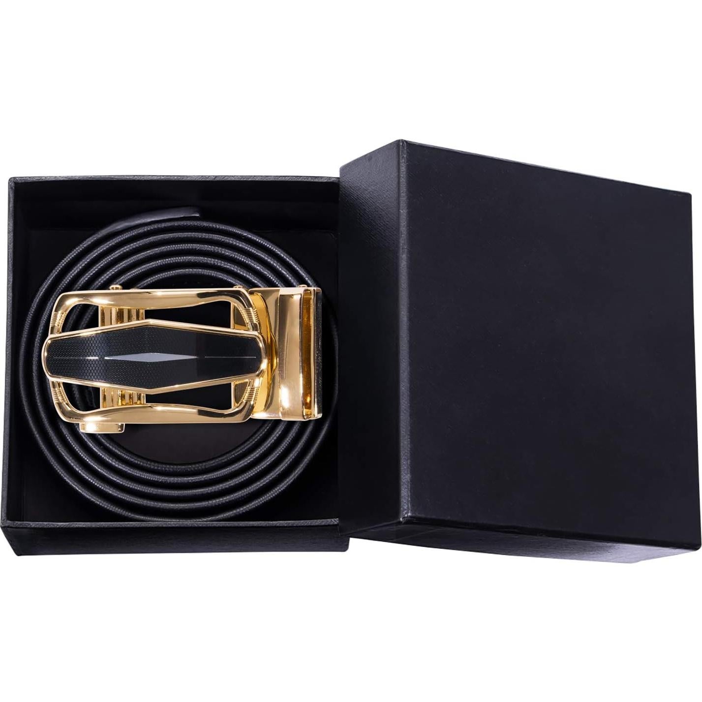 Cinturón de Ratchet Barry.Wang Cuero Genuino Ajustable 3,49 cm