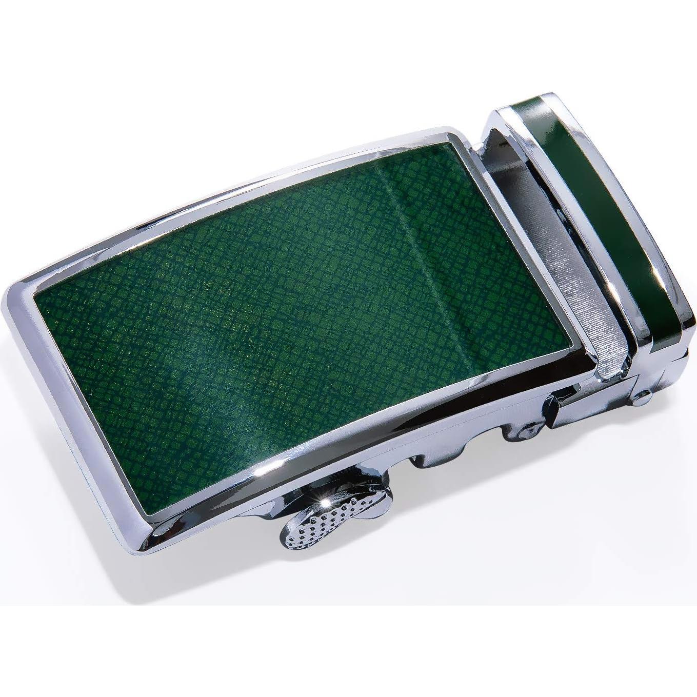 Cinturón de Ratchet Barry.Wang Cuero Genuino Verde 2.86cm