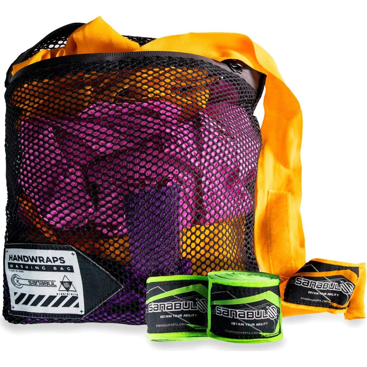 Bolsa de Lavado Sanabul para Vendajes de Boxeo - Grande, Negra