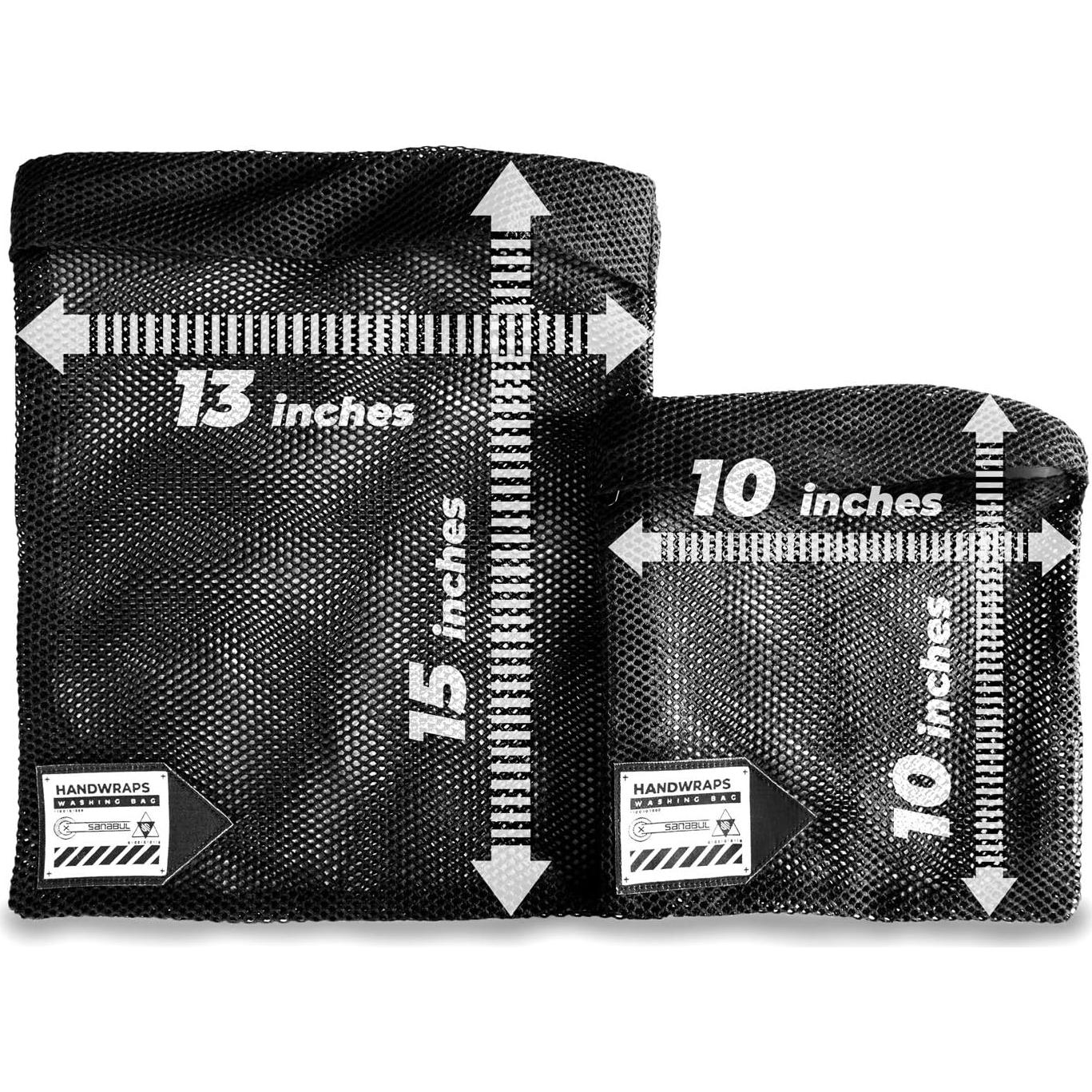 Bolsa de Lavado Sanabul para Vendajes de Boxeo - Grande, Negra