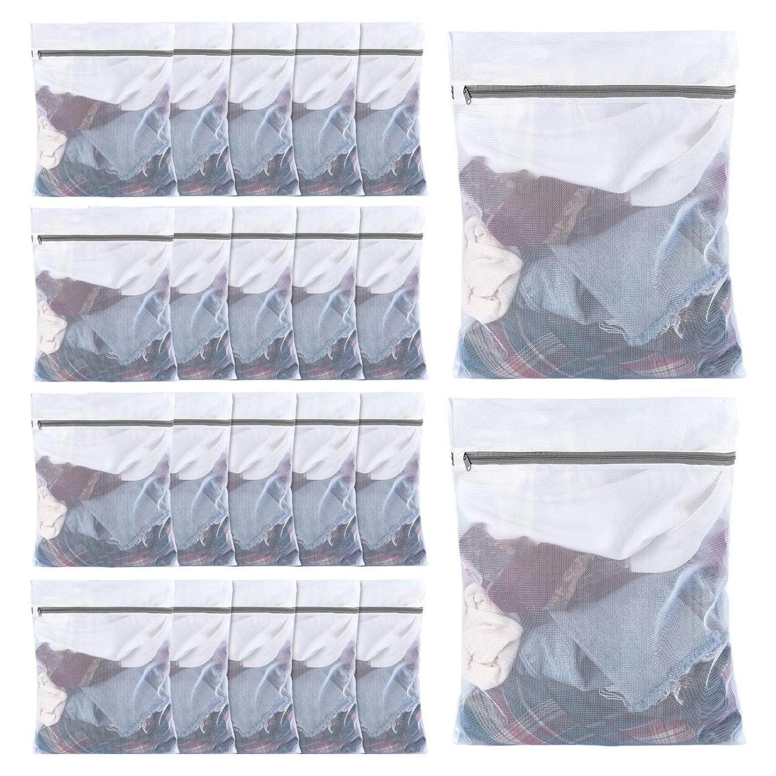 36 Bolsas de Lavandería de Malla Fina Nuenen 40x50cm Gris