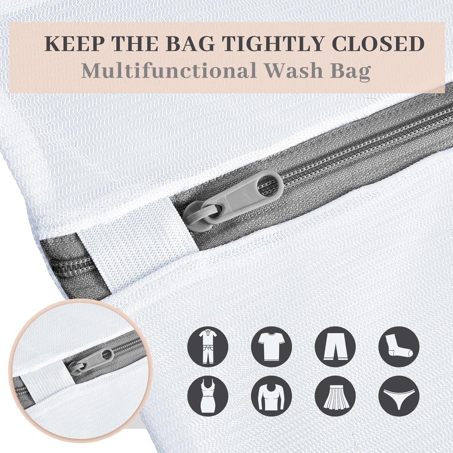 36 Bolsas de Lavandería de Malla Fina Nuenen 40x50cm Gris