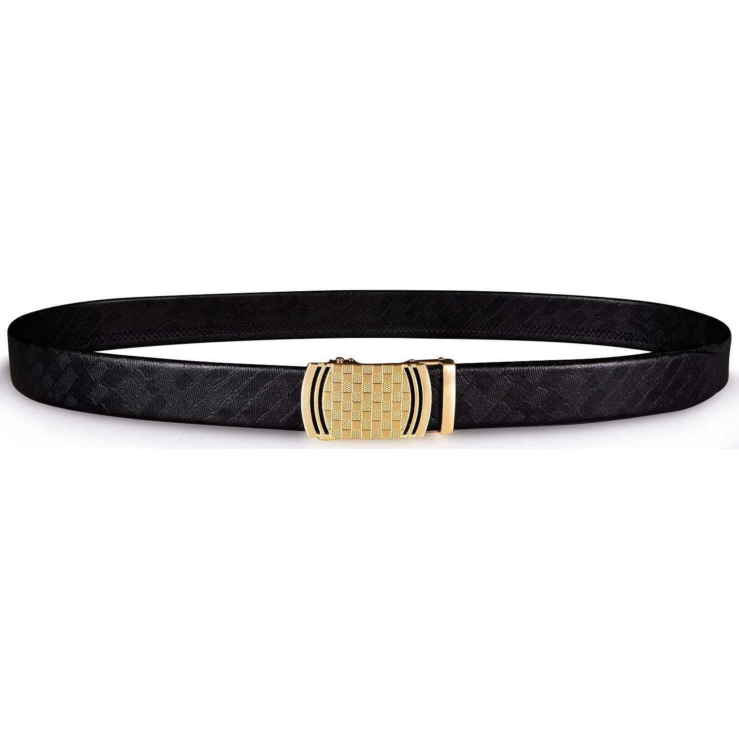 Cinturón Ratchet Barry.Wang Cuero Genuino Ajustable 2.86cm