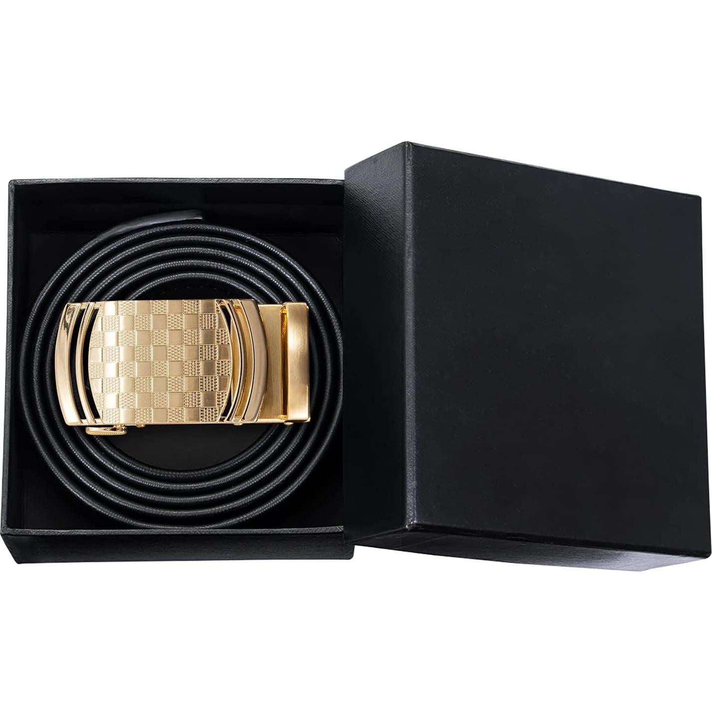 Cinturón Ratchet Barry.Wang Cuero Genuino Ajustable 2.86cm