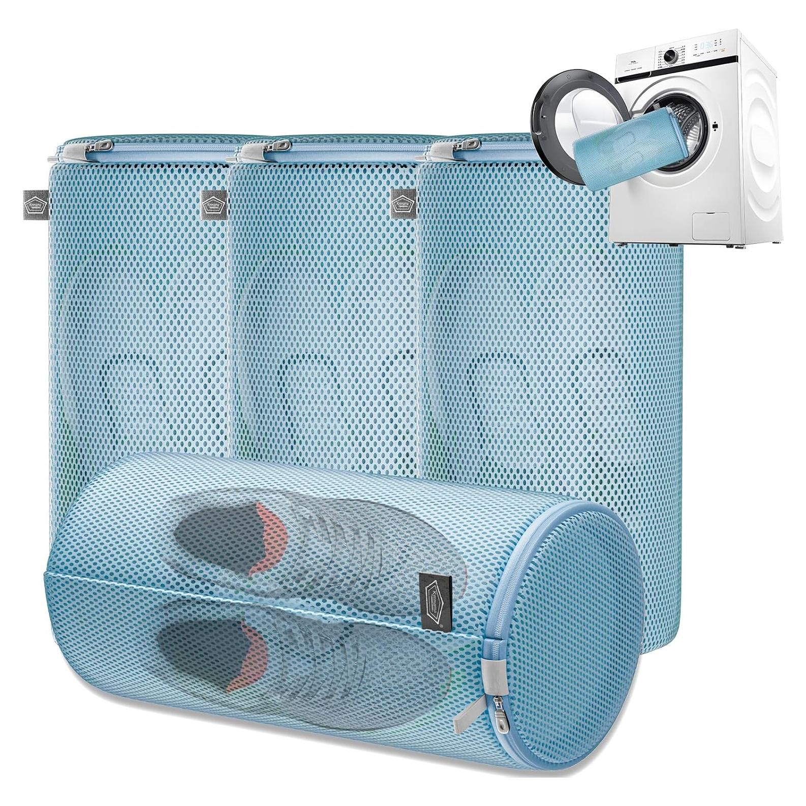 Bolsa de Lavado de Zapatos Kimmama 20x38cm Azul - Paquete de 4