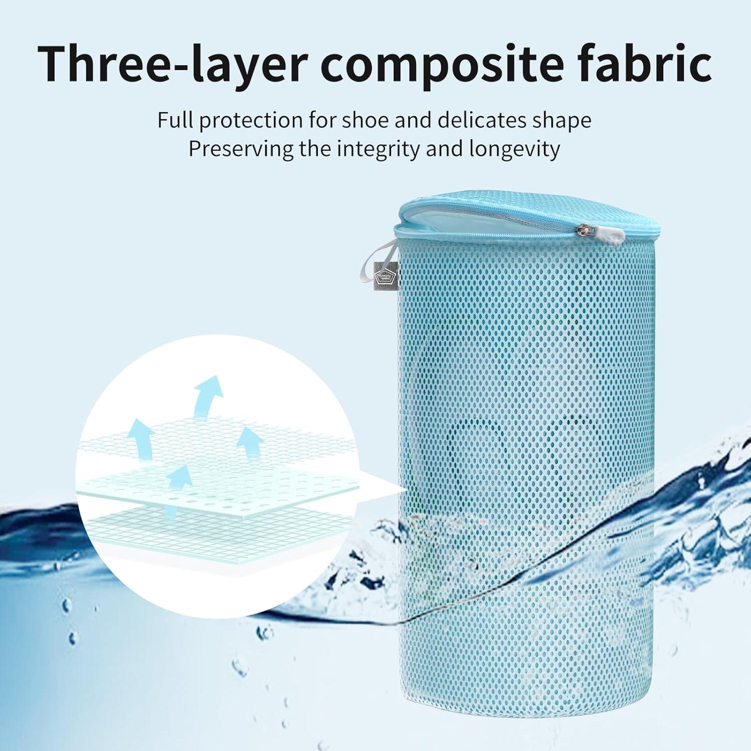 Bolsa de Lavado de Zapatos Kimmama 20x38cm Azul - Paquete de 4