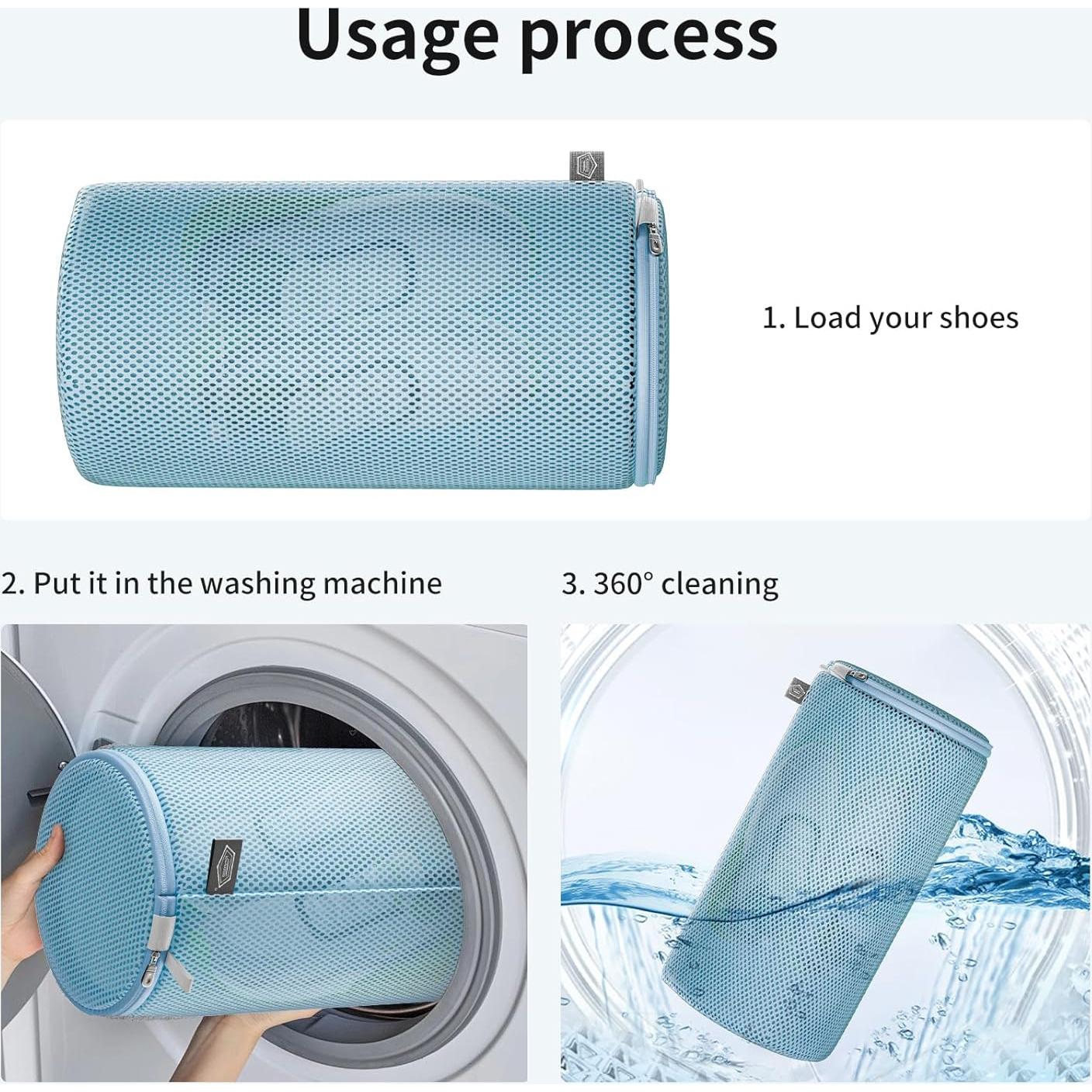 Bolsa de Lavado de Zapatos Kimmama 20x38cm Azul - Paquete de 4