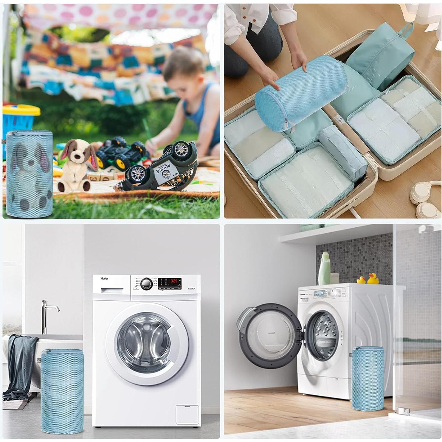 Bolsa de Lavado de Zapatos Kimmama 20x38cm Azul - Paquete de 4